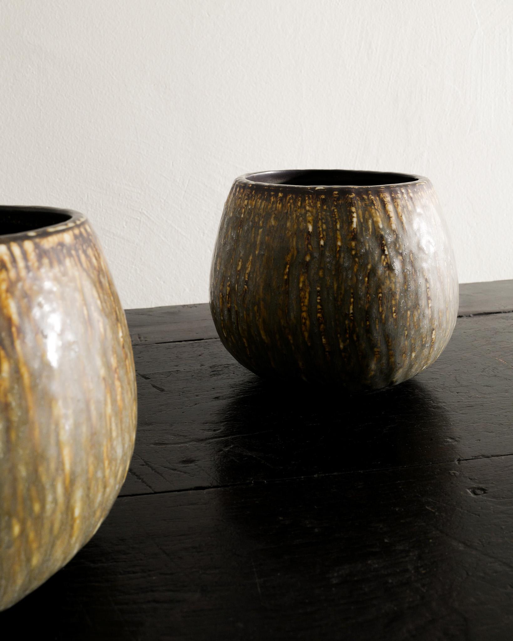 Mid-20th Century Gunnar Nylund Mid Century Ceramic Stoneware Bowls by Rörstrand Sweden, 1950s  For Sale