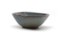 Plato Gunnar Nylund "NSR" Vidriado Haresfur verde azulado, Rorstrand Suecia, años 60