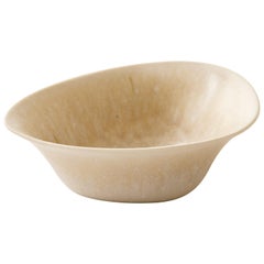Gunnar Nylund Petite Teardrop Ceramic Bowl in Latte Glaze for Rorstrand