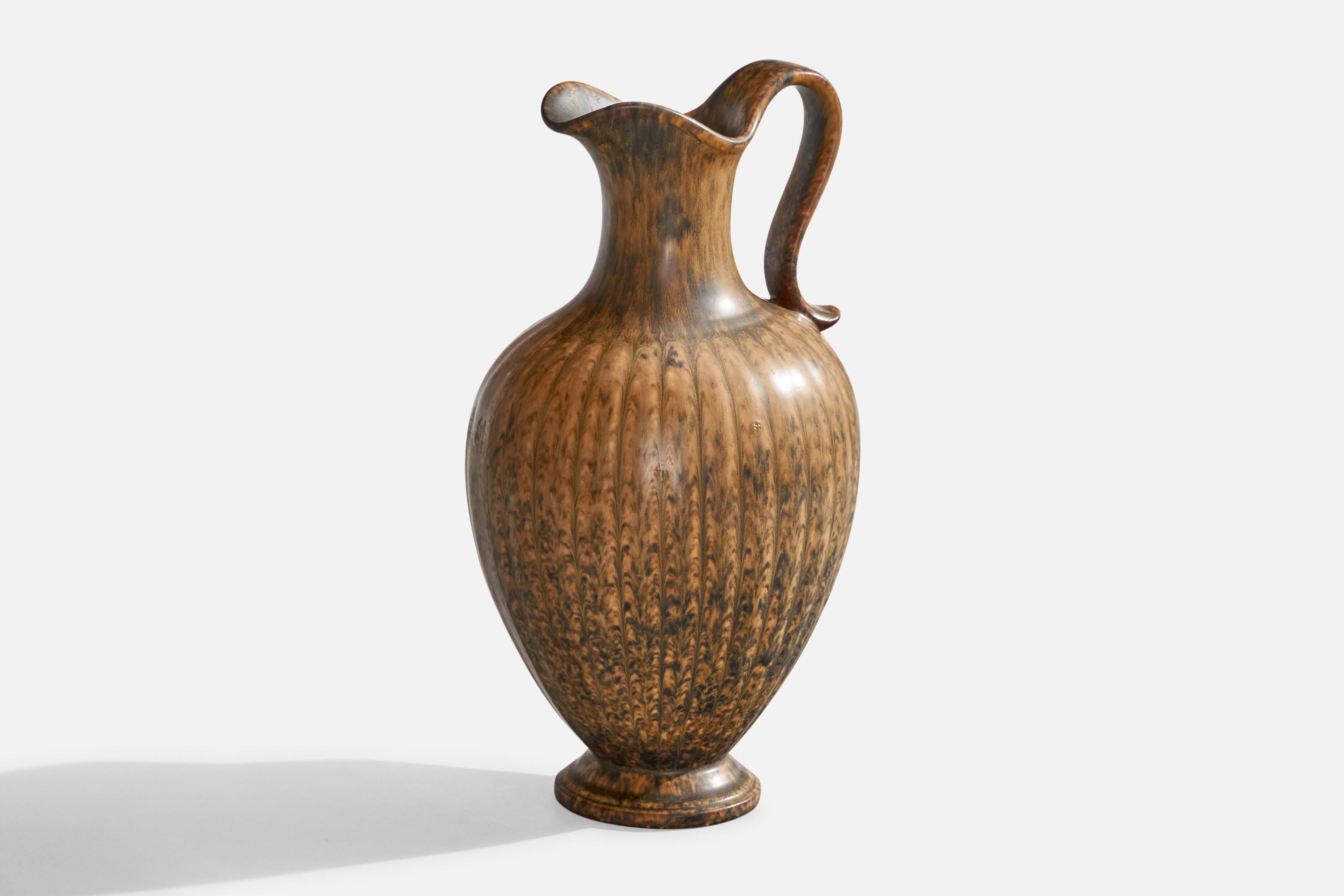 Scandinave moderne Gunnar Nylund, Pichet, Grès, Suède, Années 1940 en vente