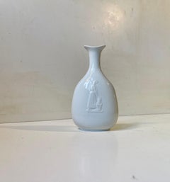 Gunnar Nylund Porcelain Vase in White Glaze, 1964