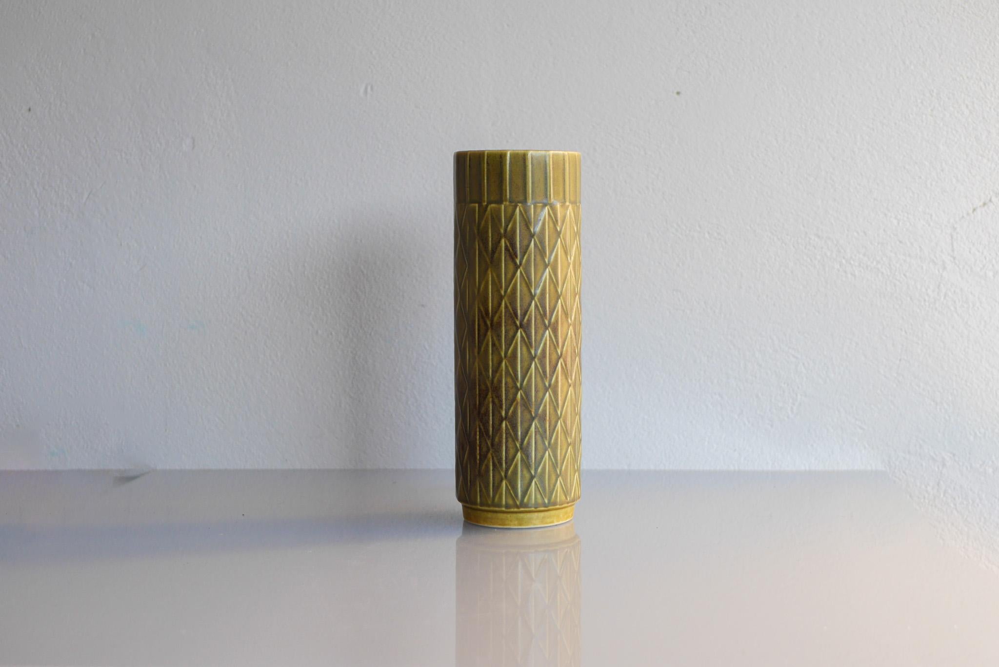 Glazed Gunnar Nylund pottery ETERNA vase by  Rörstrand, Sweden