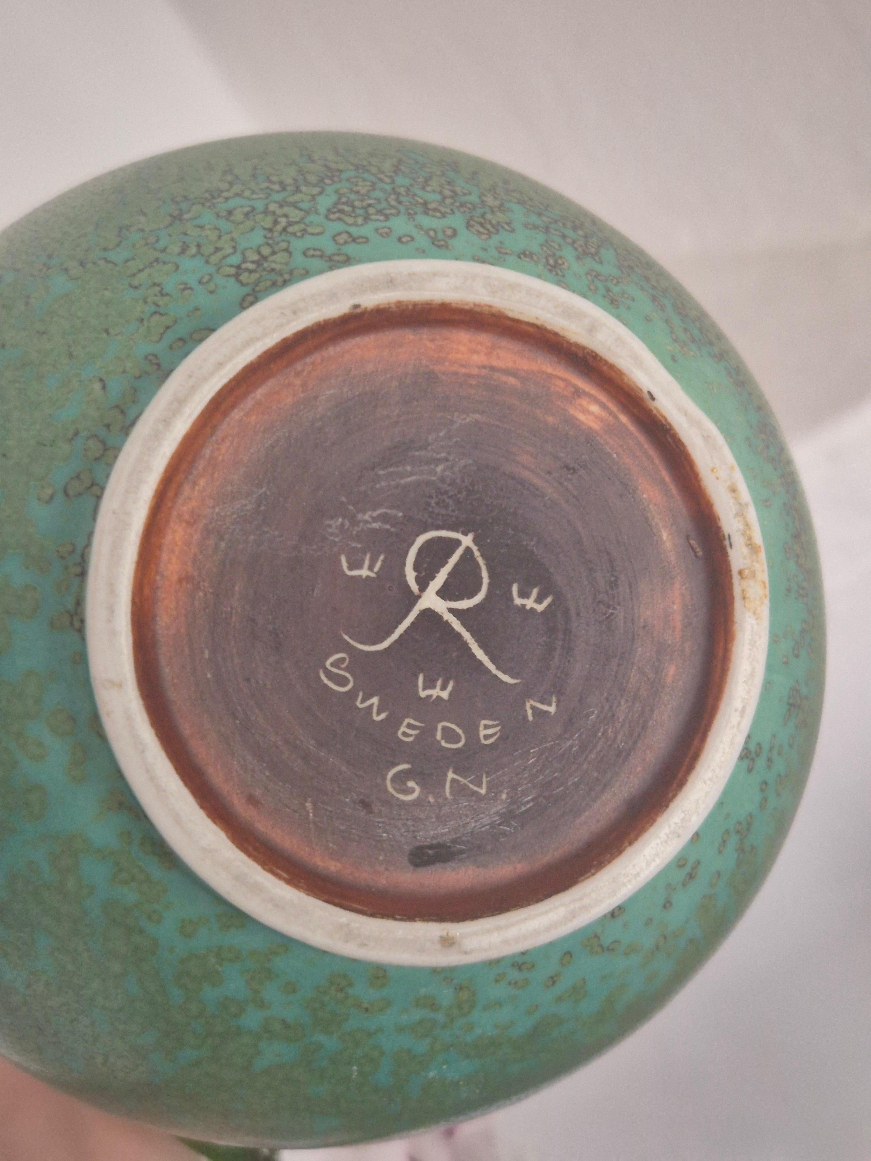 Gunnar Nylund, rare Large Decorative Ceramic Vase / Carafe, Scandinavian Modern en vente 3