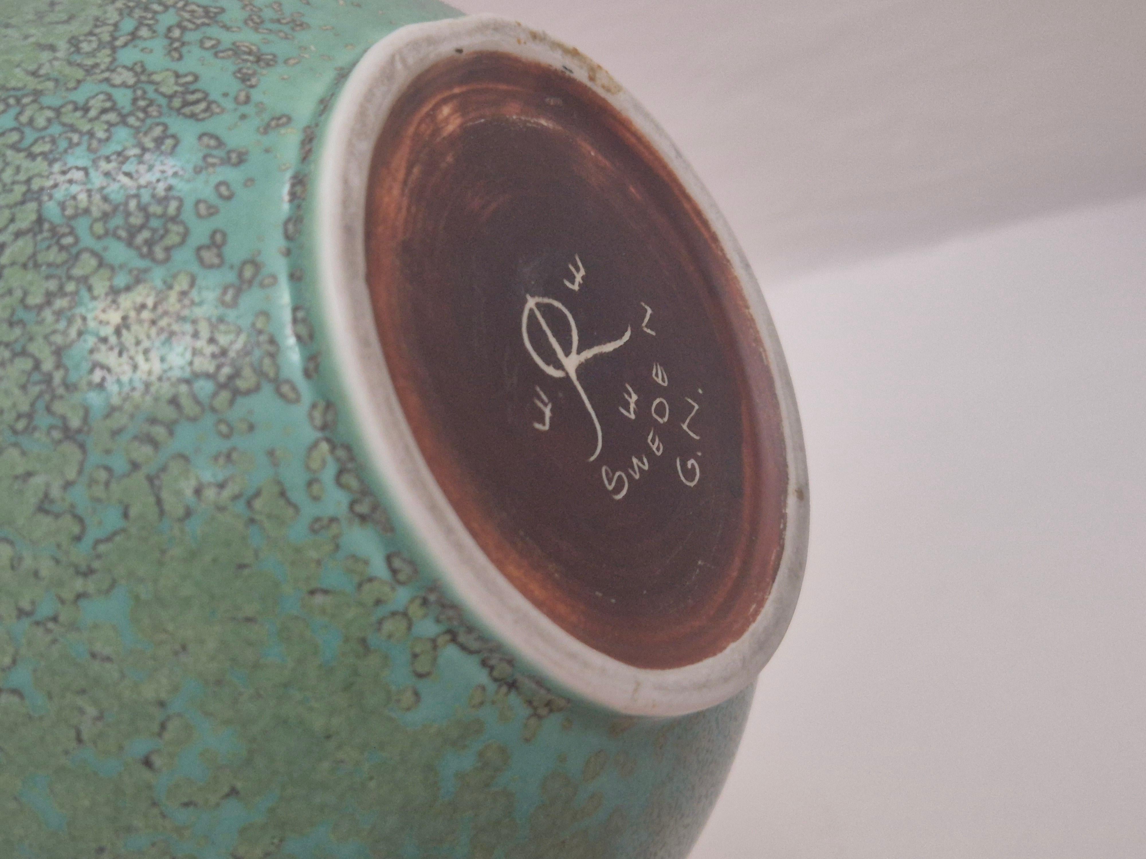 Suédois Gunnar Nylund, rare Large Decorative Ceramic Vase / Carafe, Scandinavian Modern en vente