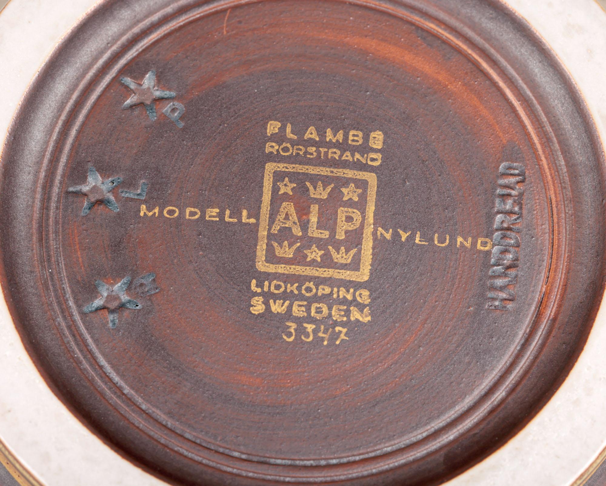Gunnar Nylund Rörstrand Flambe Line Sung Glazed Vase 7