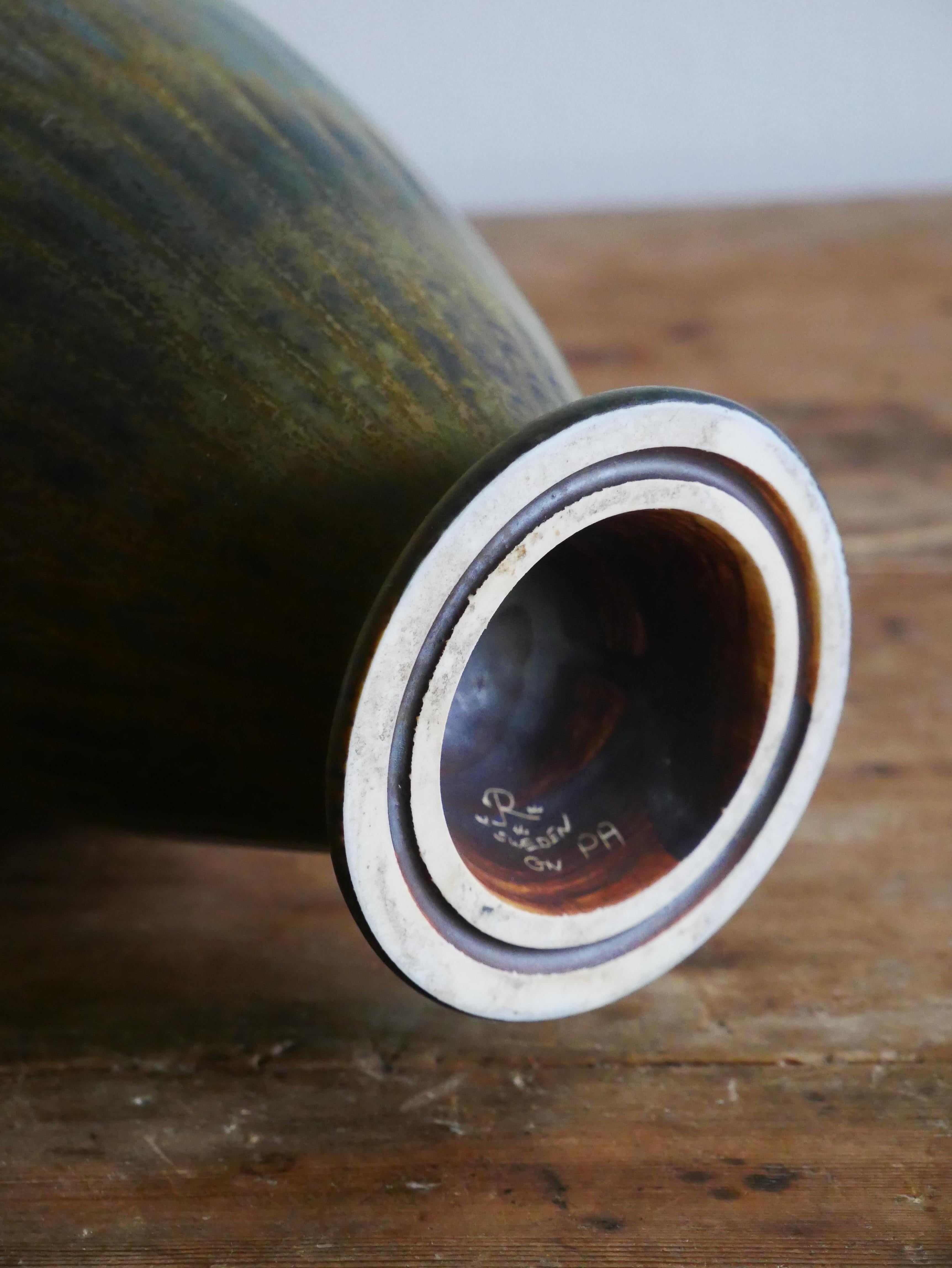 Grès porcellanato Vaso da terra Gunnar Nylund Rörstrand 1950 Svezia in vendita