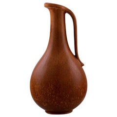 Gunnar Nylund, Rörstrand Pitcher in Ceramics Beautiful Glaze in Brown Shades