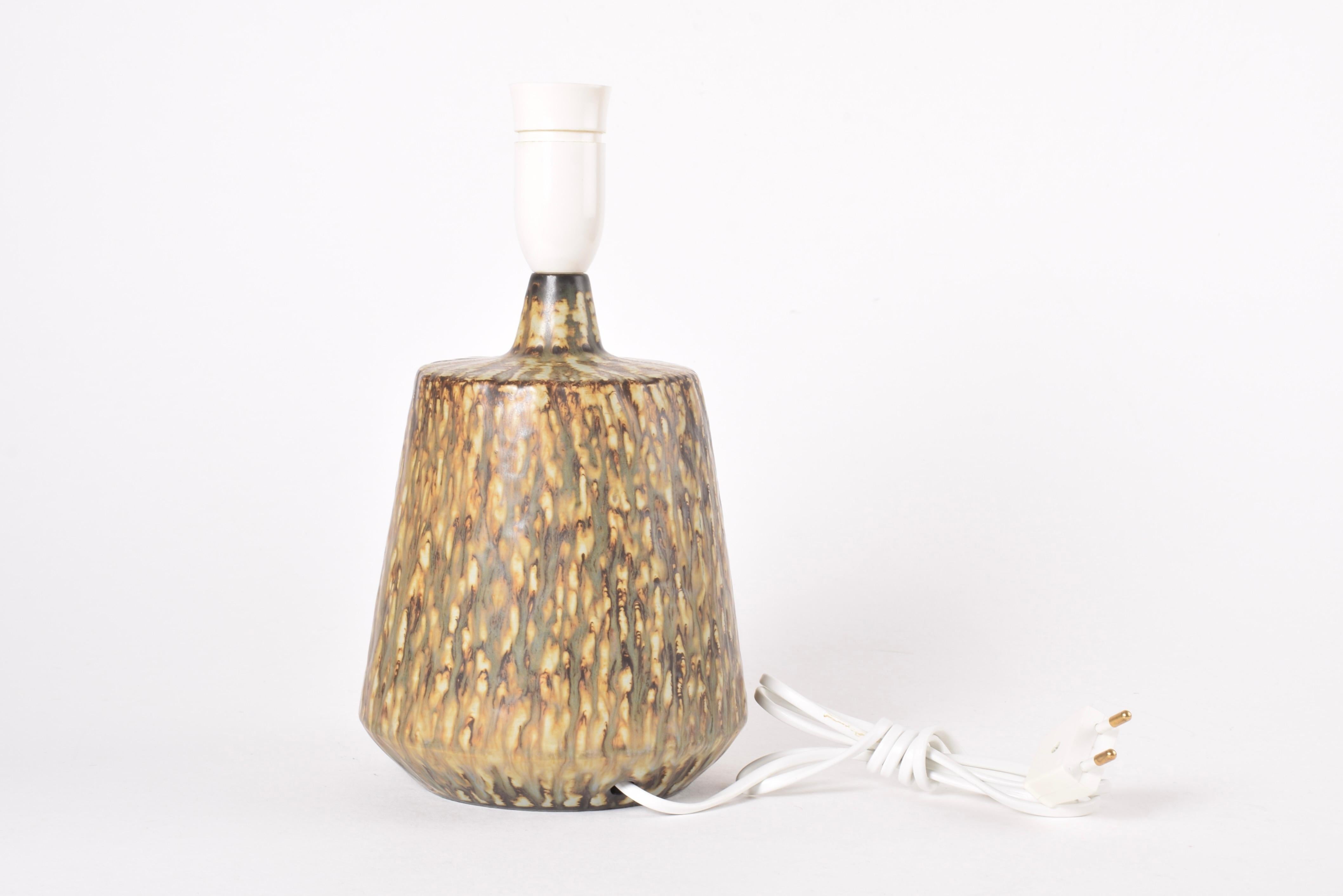 Danish Gunnar Nylund Rörstrand Rubus Table Lamp with Shade, Scandinavian Sweden 1950s For Sale