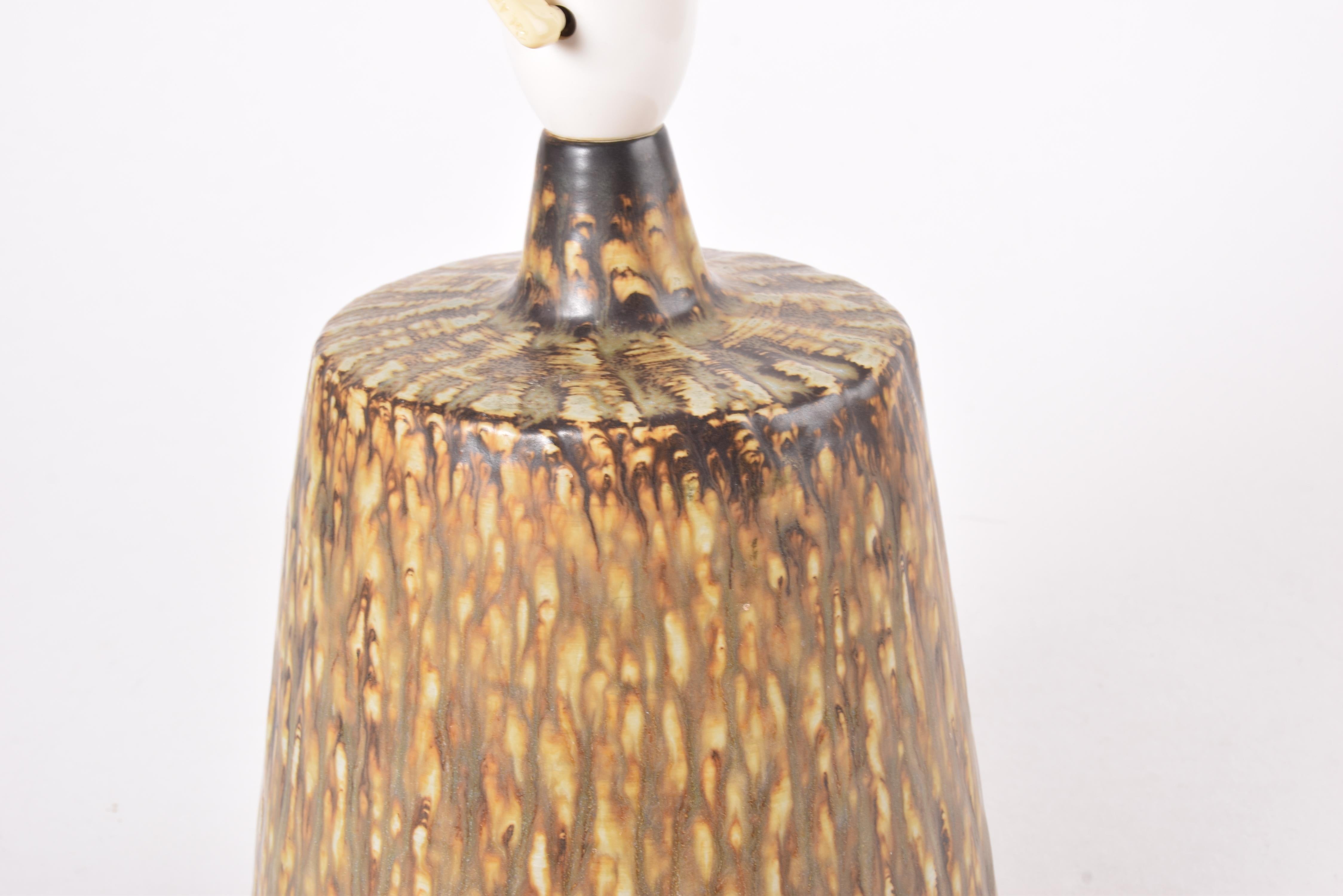 Gunnar Nylund Rörstrand Rubus Table Lamp with Shade, Scandinavian Sweden 1950s In Good Condition For Sale In Silkeborg, Silkeborg