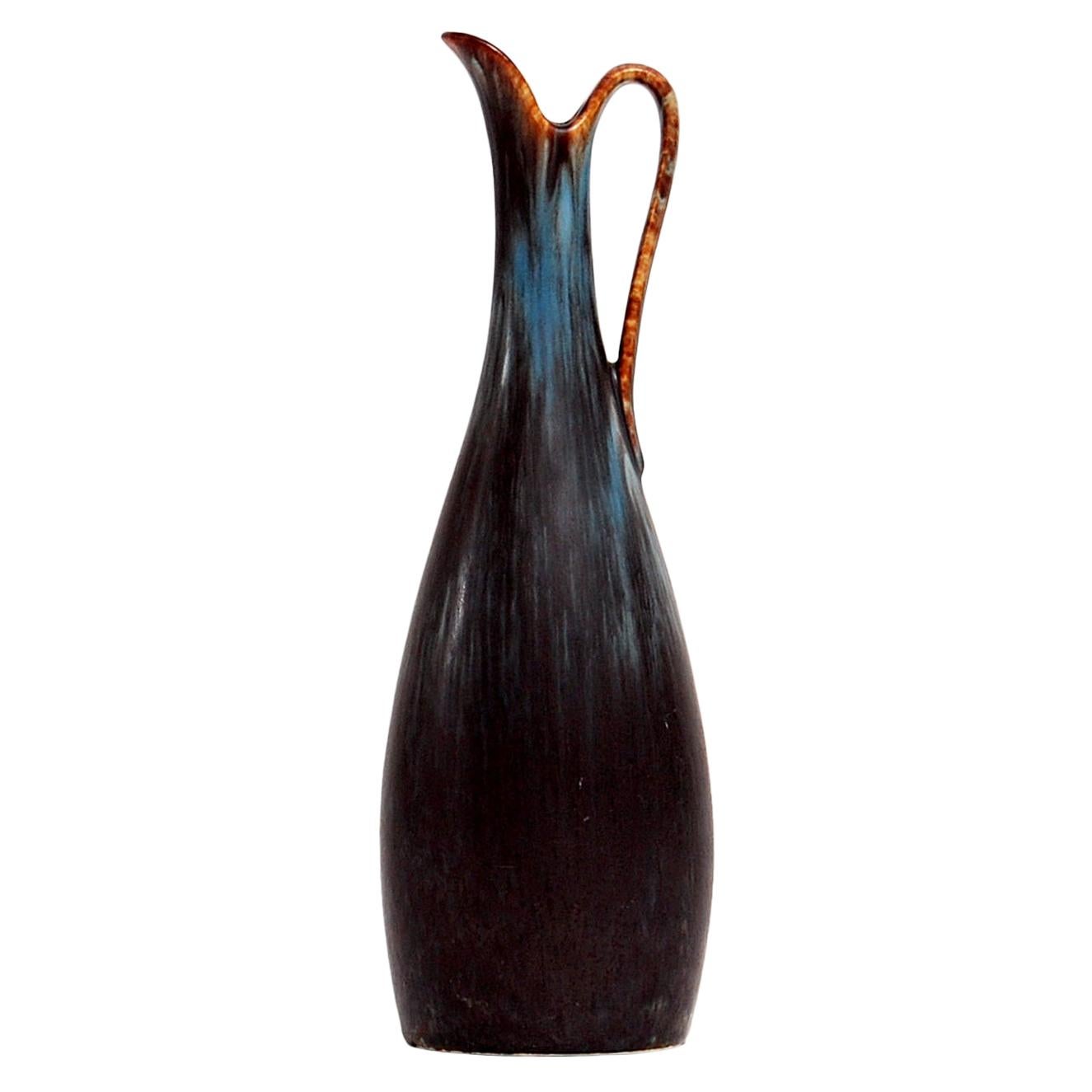 Gunnar Nylund Rörstrand Sweden Pitcher / Vase with Handle, 1950s at 1stDibs