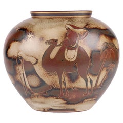 Vintage Gunnar Nylund Rörstrand Unique Flambe Line Bedouin Vase
