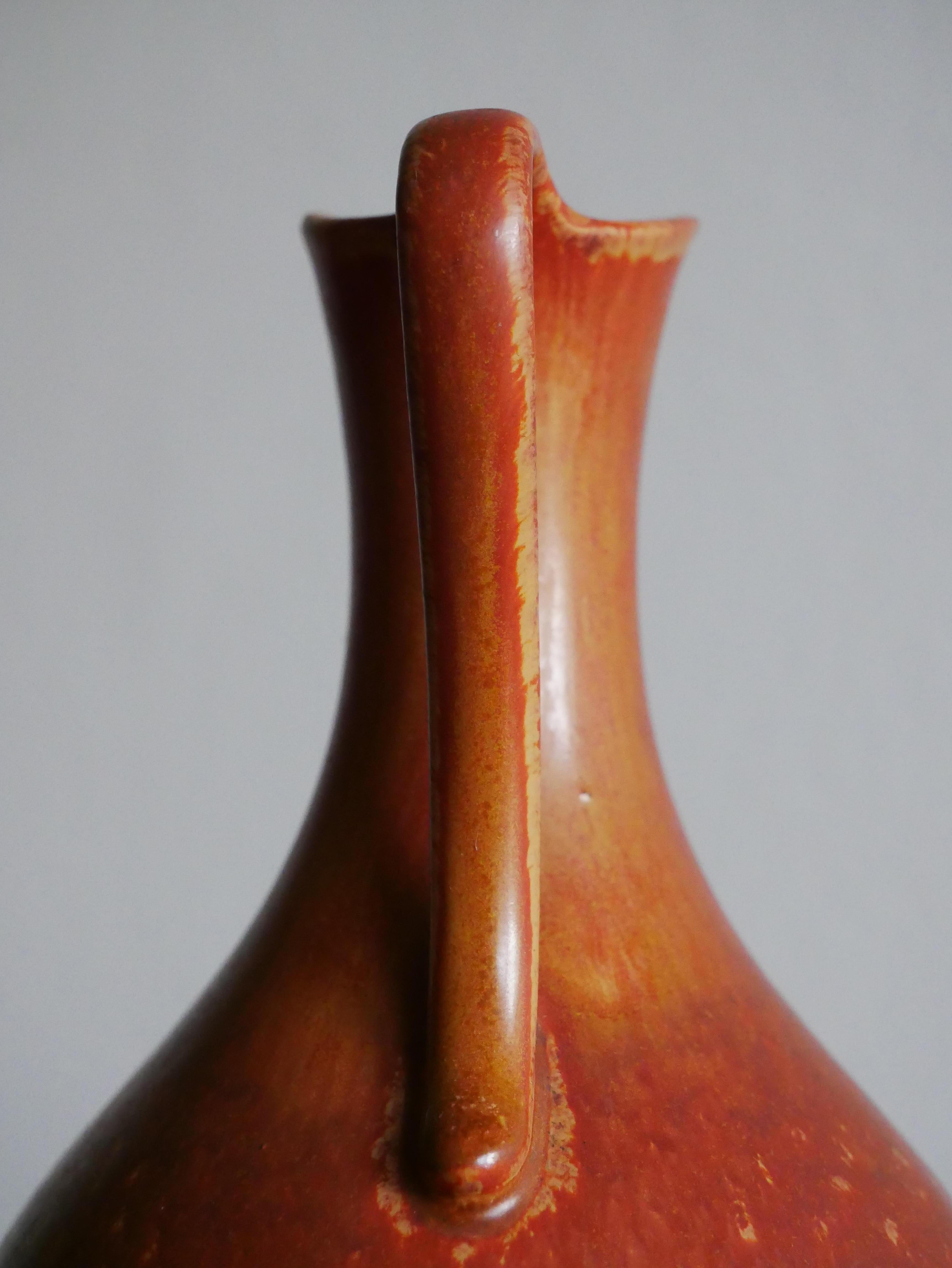 Hand-Crafted Gunnar Nylund Rörstrand Vase 1950s Sweden For Sale