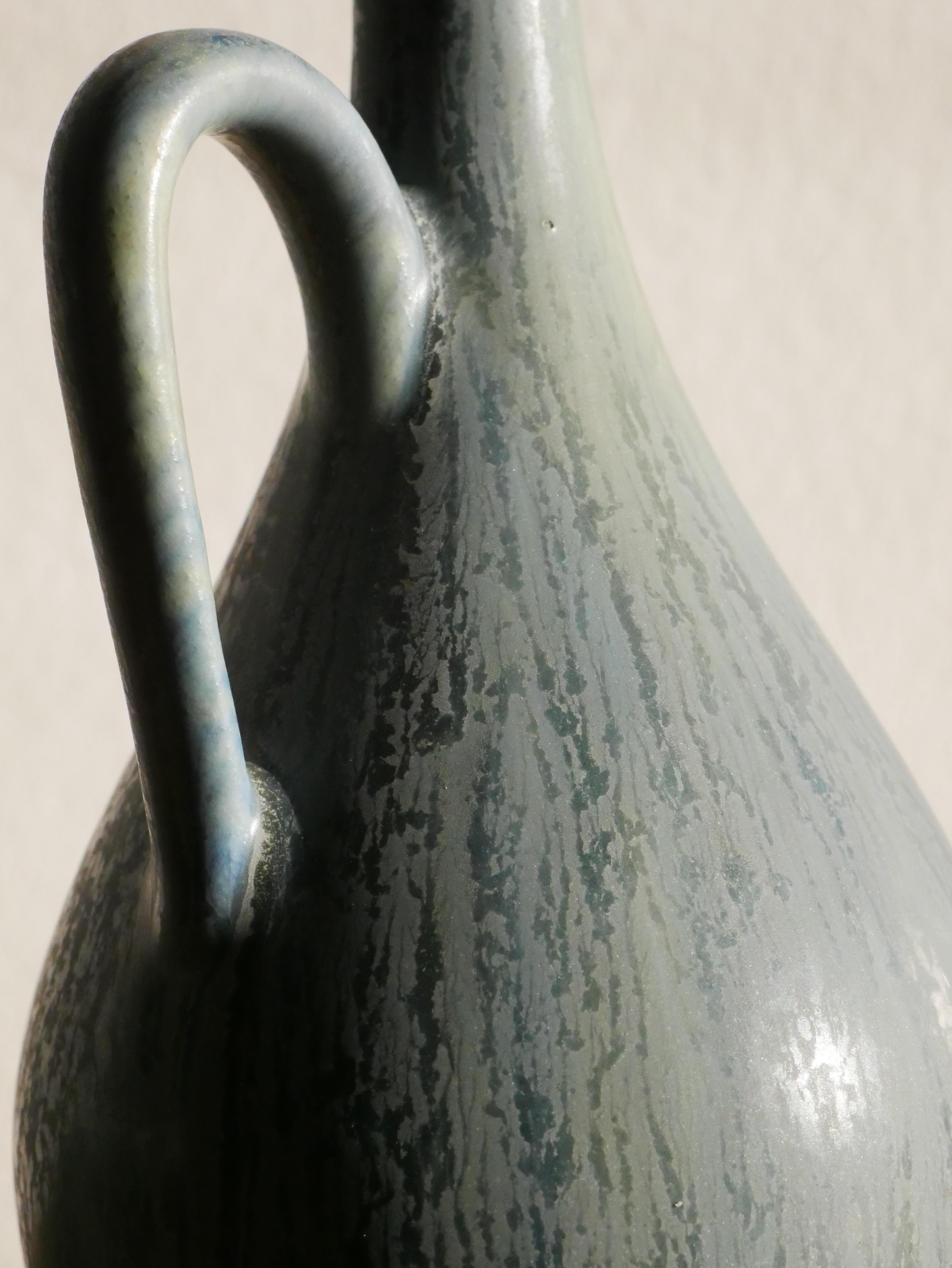 Hand-Carved Carl-Harry Stålhane Vase for Rörstrand 1950s Sweden