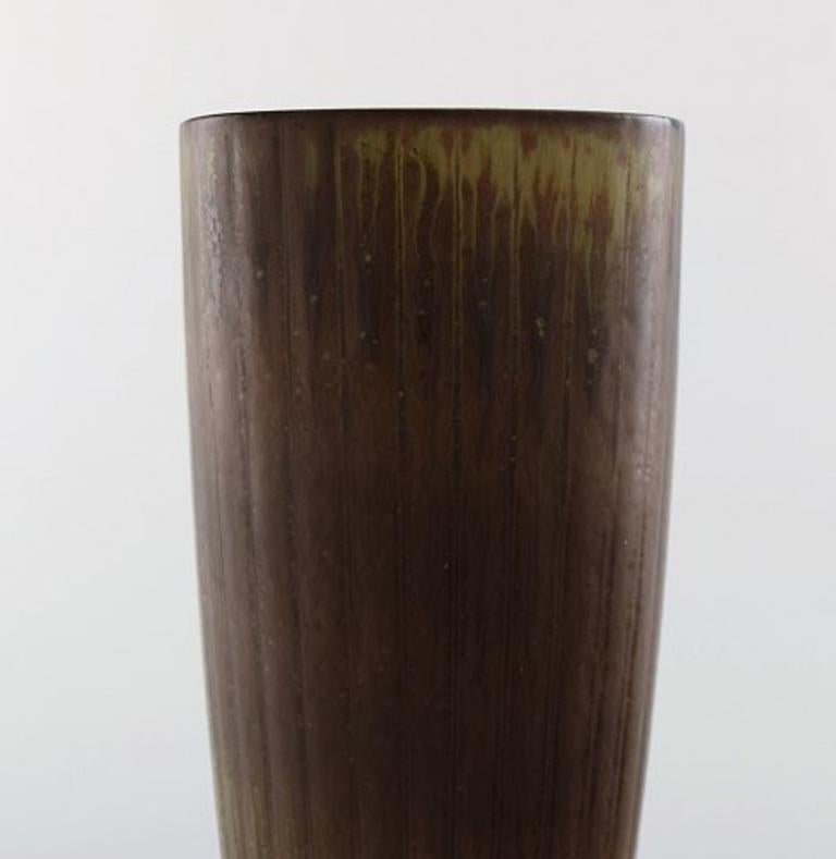 Scandinavian Modern Gunnar Nylund, Rörstrand Vase in Ceramics, Beautiful Glaze For Sale