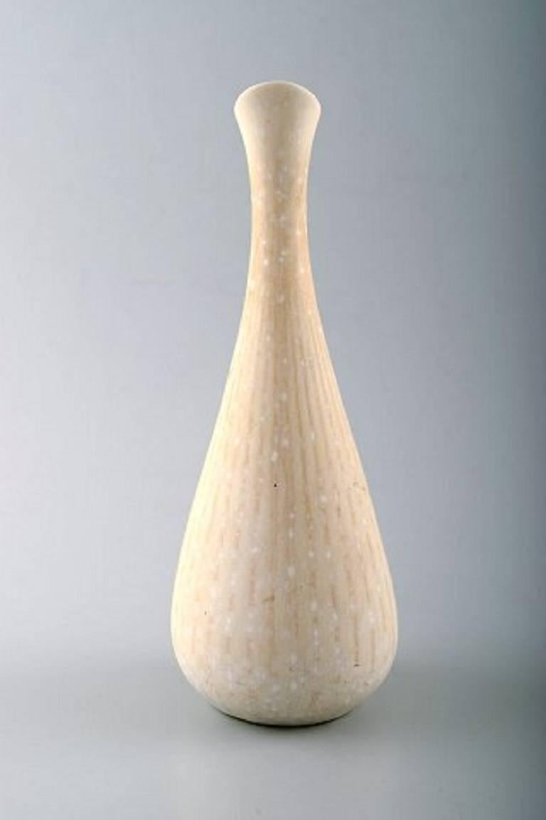 Scandinavian Modern Gunnar Nylund, Rörstrand Vase / Pitcher in Ceramics, Beautiful Eggshell Glaze