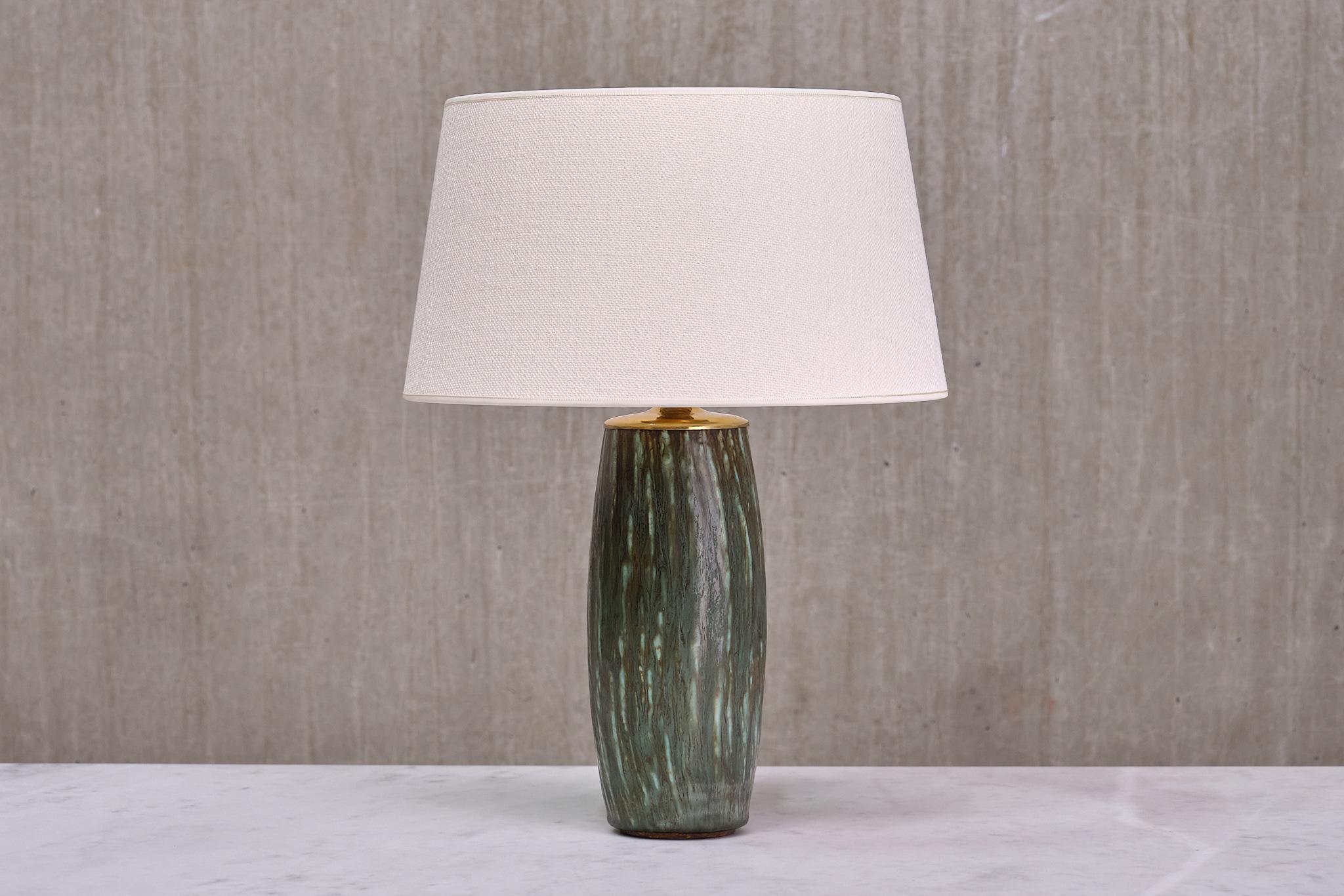 Gunnar Nylund 'Rubus' Tischlampe aus grüner Keramik Rörstrand, Schweden, 1965 im Angebot 5