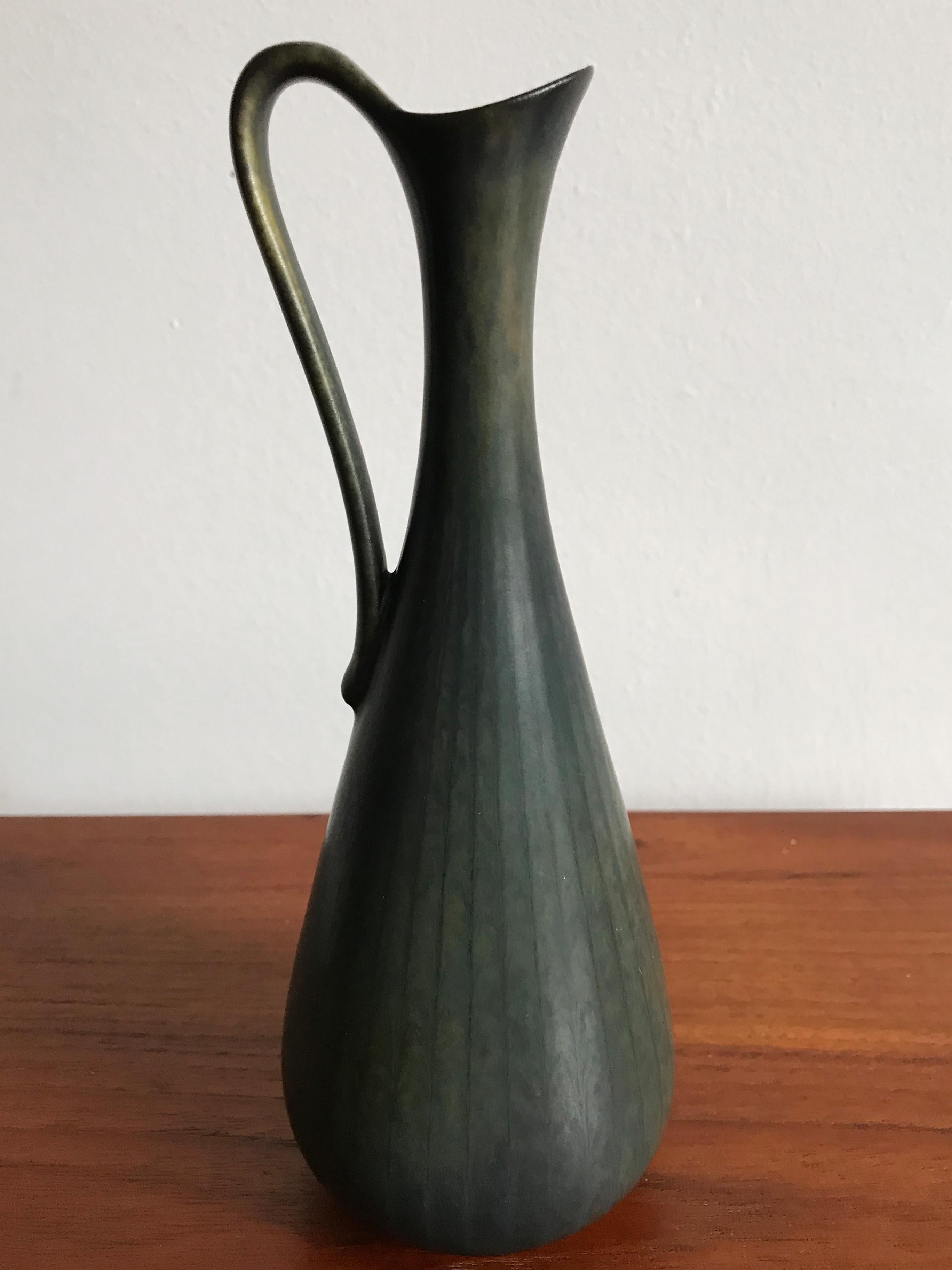 Gunnar Nylund Scandinavian Midcentury Set Stoneware Vases for Rörstrand, 1950s 2