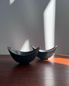Gunnar Nylund Set of 2 Bowls Model Aro in Blue-Glazed Stoneware, 1950s