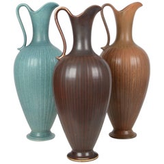 Gunnar Nylund, Set with Three Vases / Pitchers, Ceramic, Rörstrand, Sweden