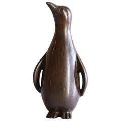 Vintage Gunnar Nylund Small Stoneware Penguin for Rörstrand, 1950s
