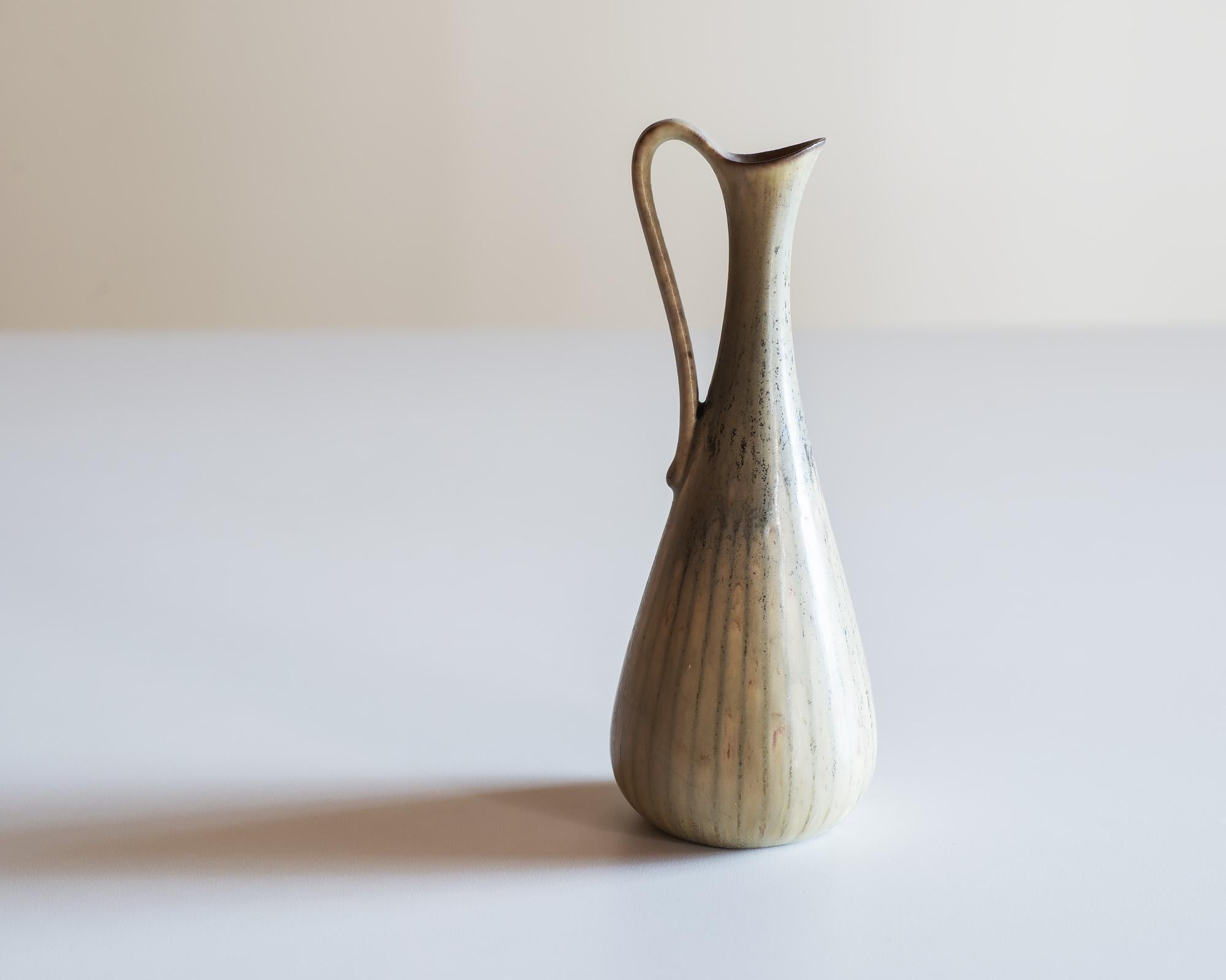 Glazed Gunnar Nylund Small Stoneware Pitcher, ARL Series, for Rörstrand, 1950s For Sale
