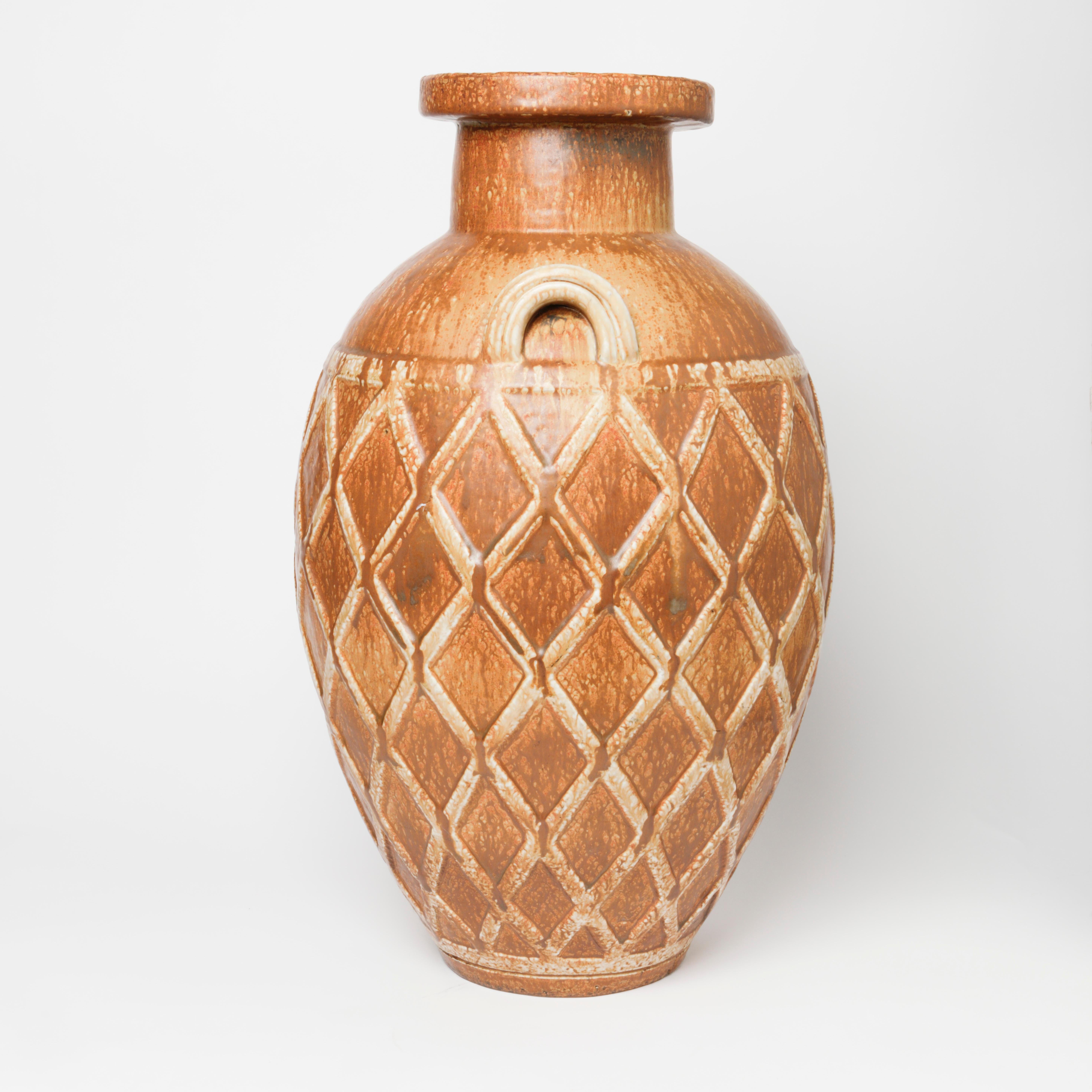 Mid-20th Century Gunnar Nylund Stoneware Floor Vase for Rörstrand, 1940s For Sale