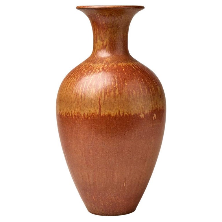 Gunnar Nylund Stoneware floor vase for Röstrand, Sweden For Sale at