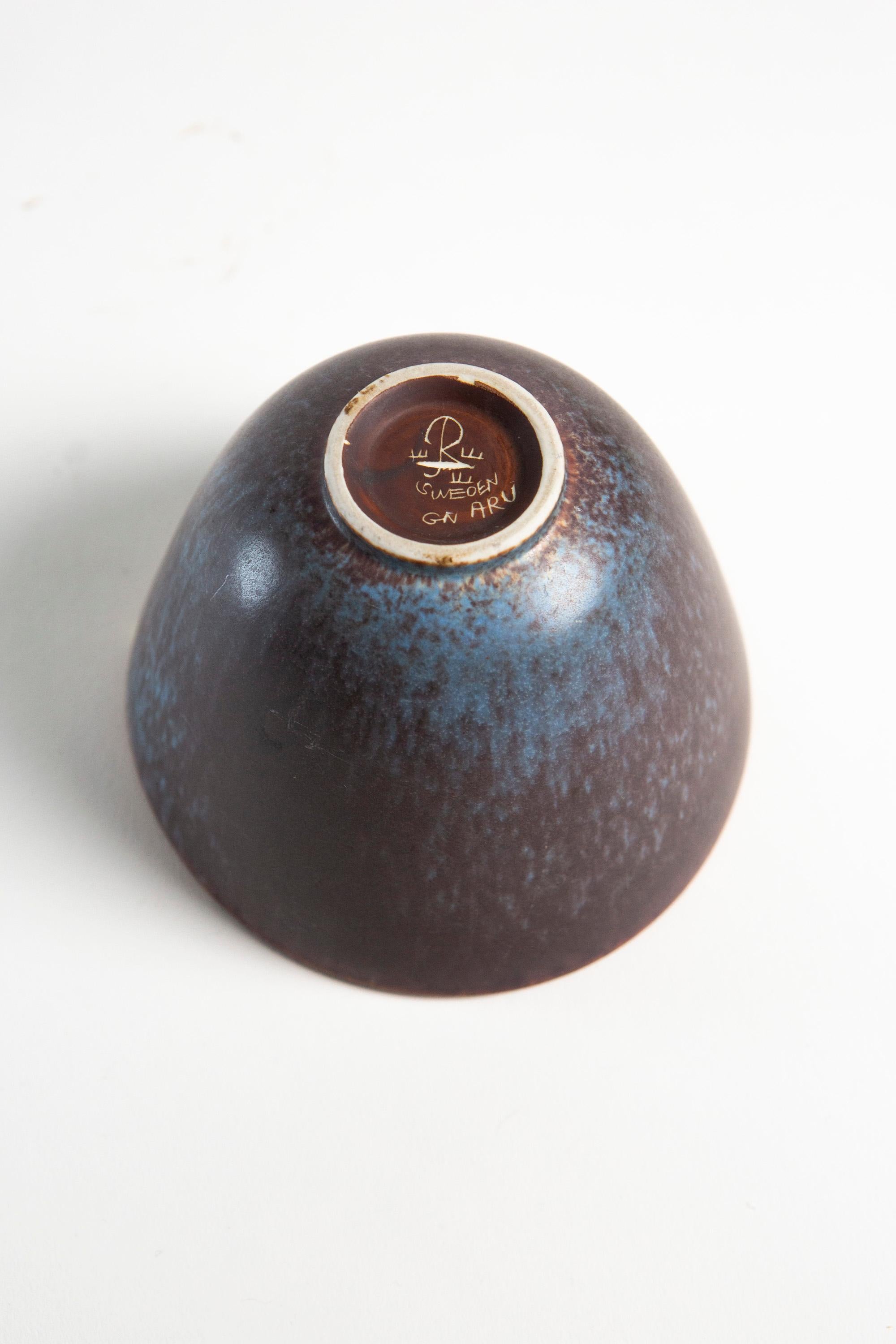 Schale „GN ARU“ aus Steingut von Gunnar Nylund für Rrstrand, Schweden, 1960er Jahre im Angebot 3