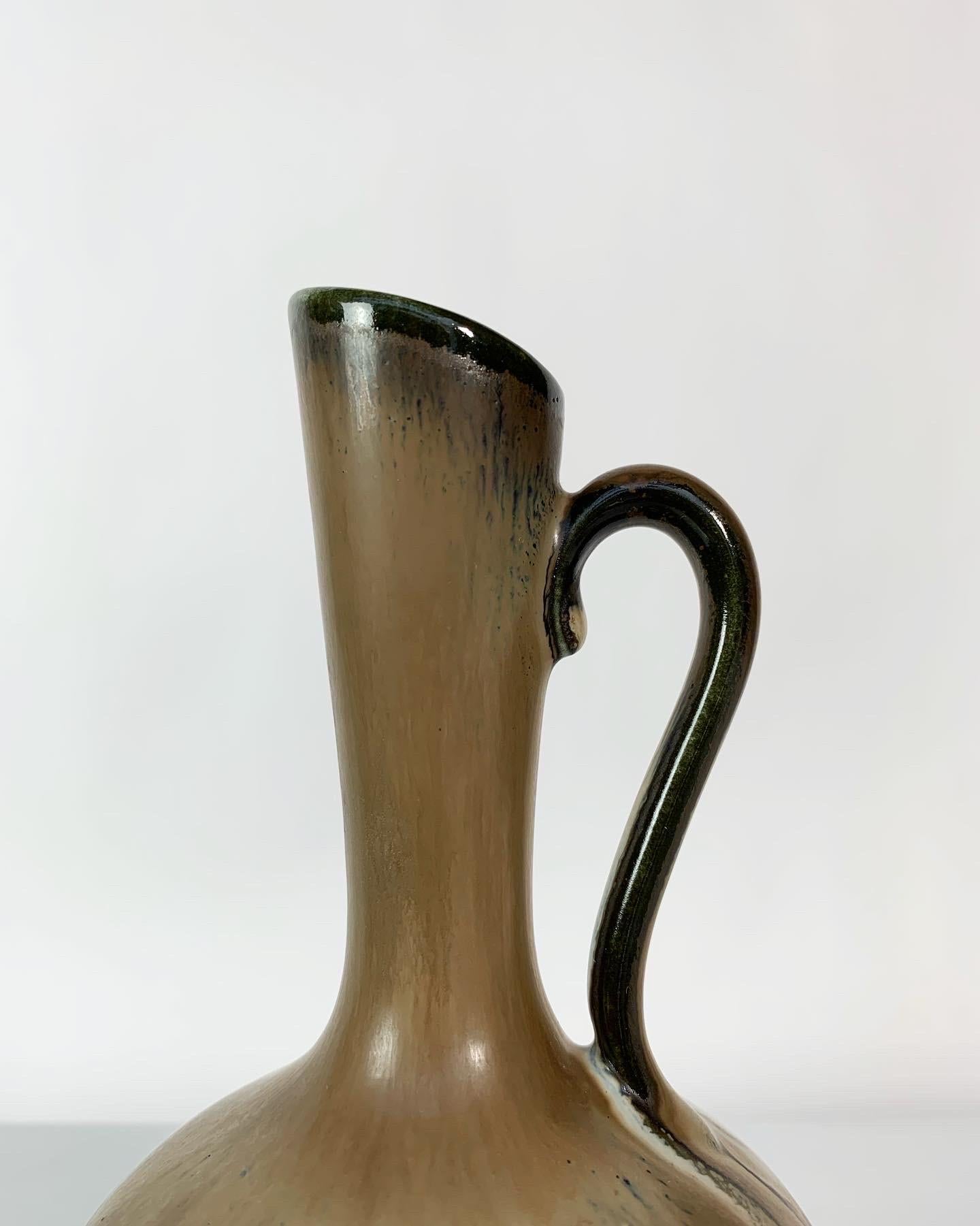 Hand-Crafted Gunnar Nylund Stoneware Vase AUQ Jug Rörstrand Sweden 1950s For Sale