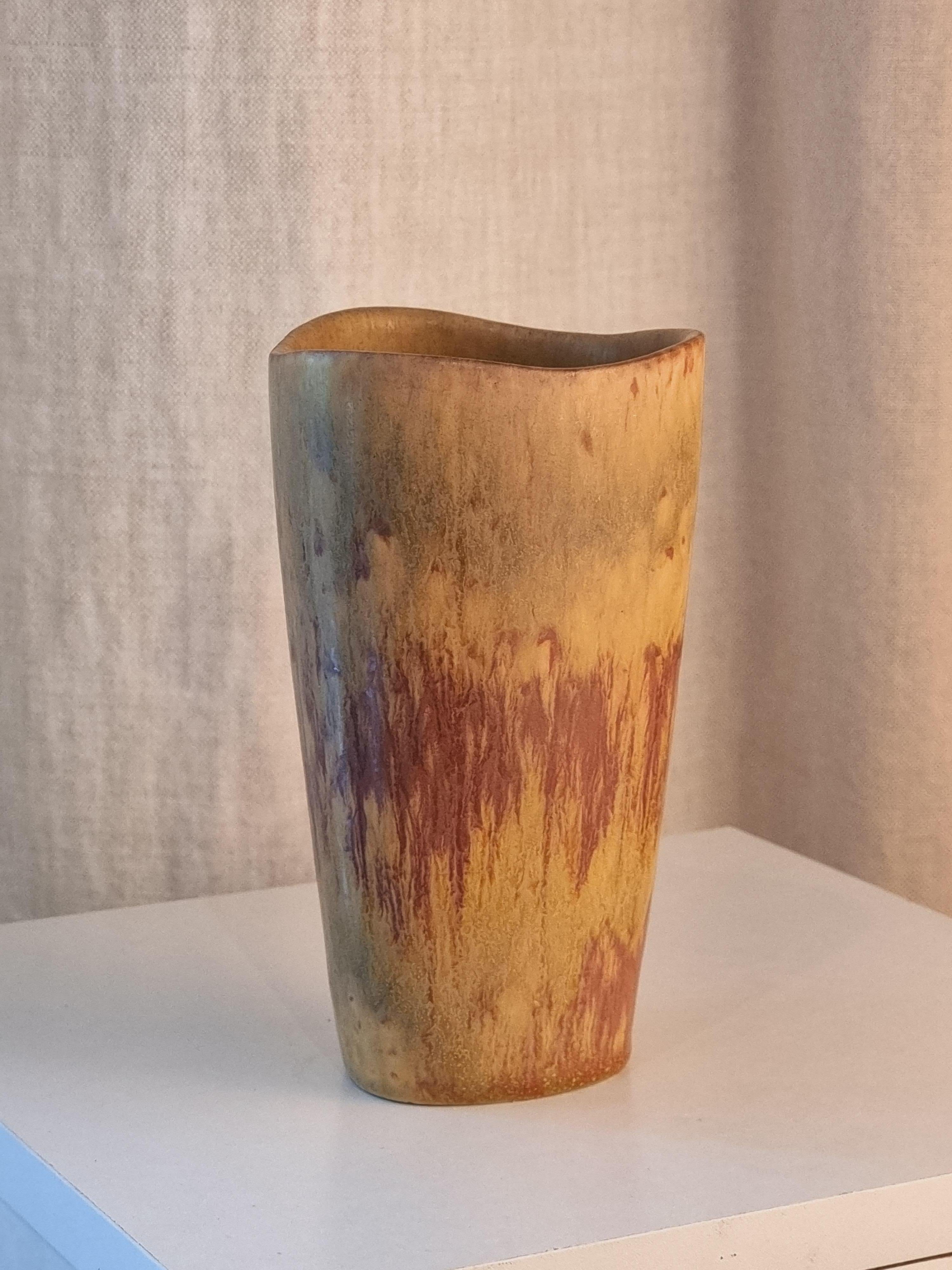 Gunnar Nylund, stoneware vase, Rörstrand, Scandinavian Modern / Midcentury For Sale 5