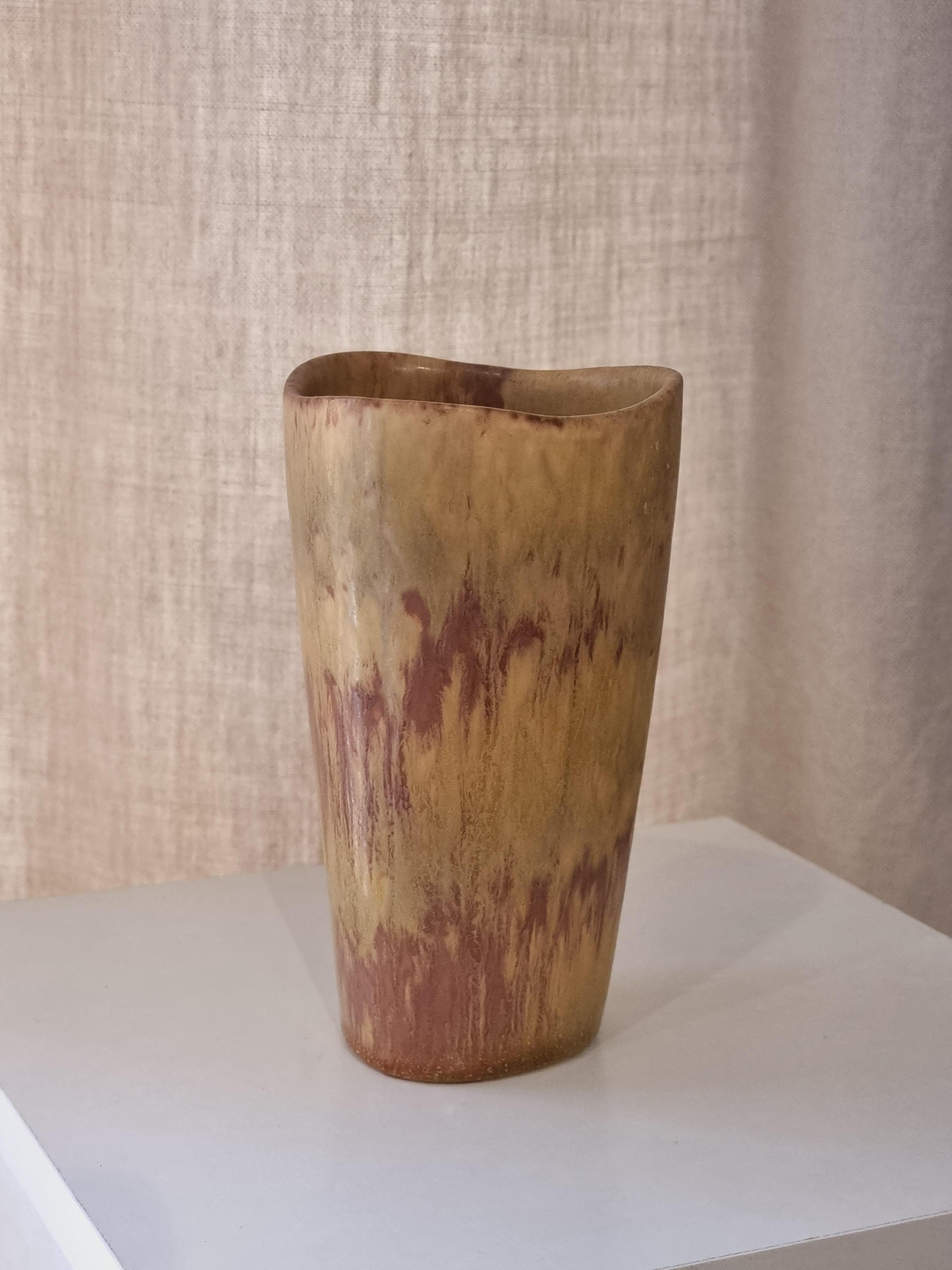 Gunnar Nylund, stoneware vase, Rörstrand, Scandinavian Modern / Midcentury For Sale 6