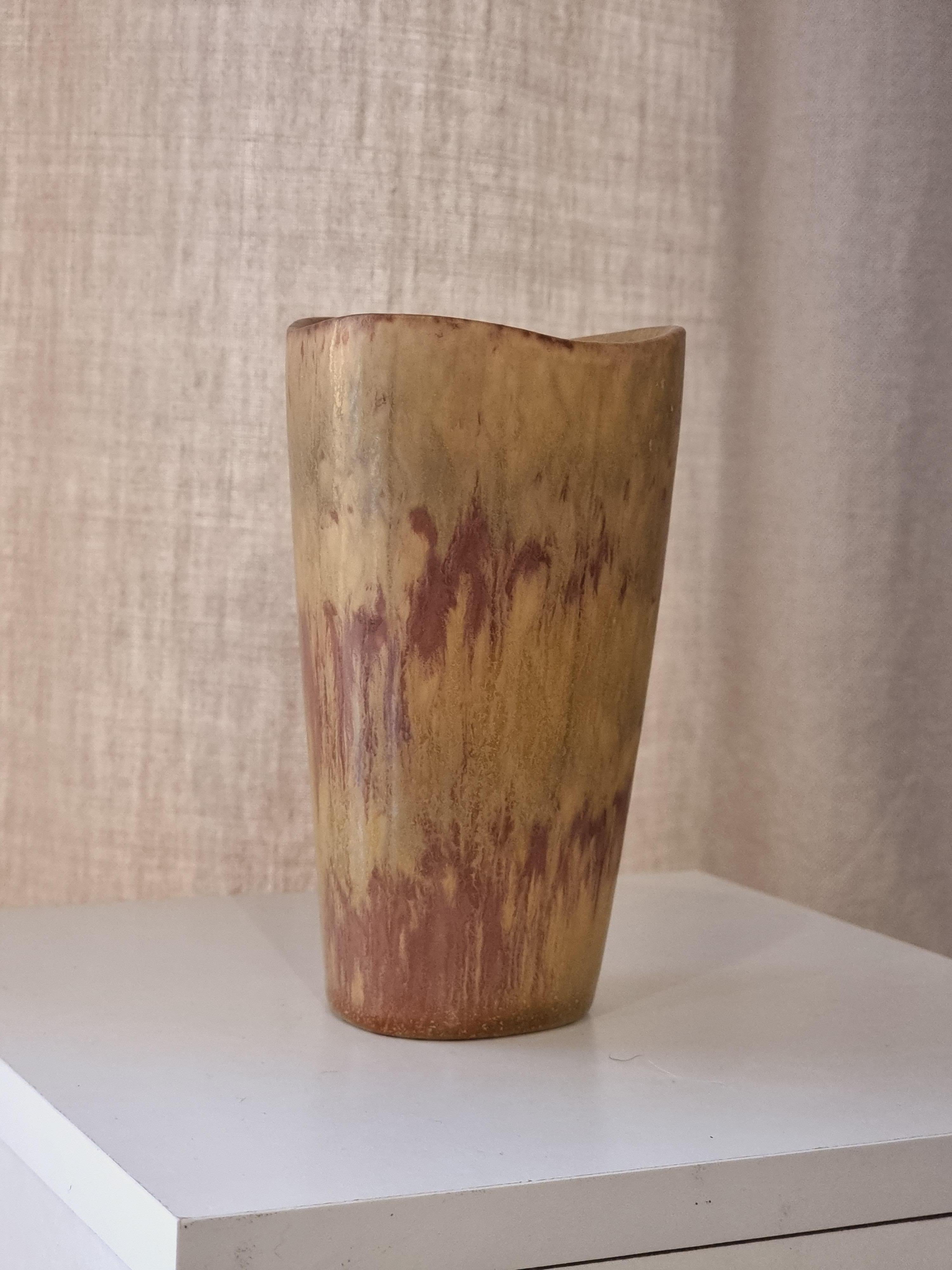 Gunnar Nylund, stoneware vase, Rörstrand, Scandinavian Modern / Midcentury For Sale 7