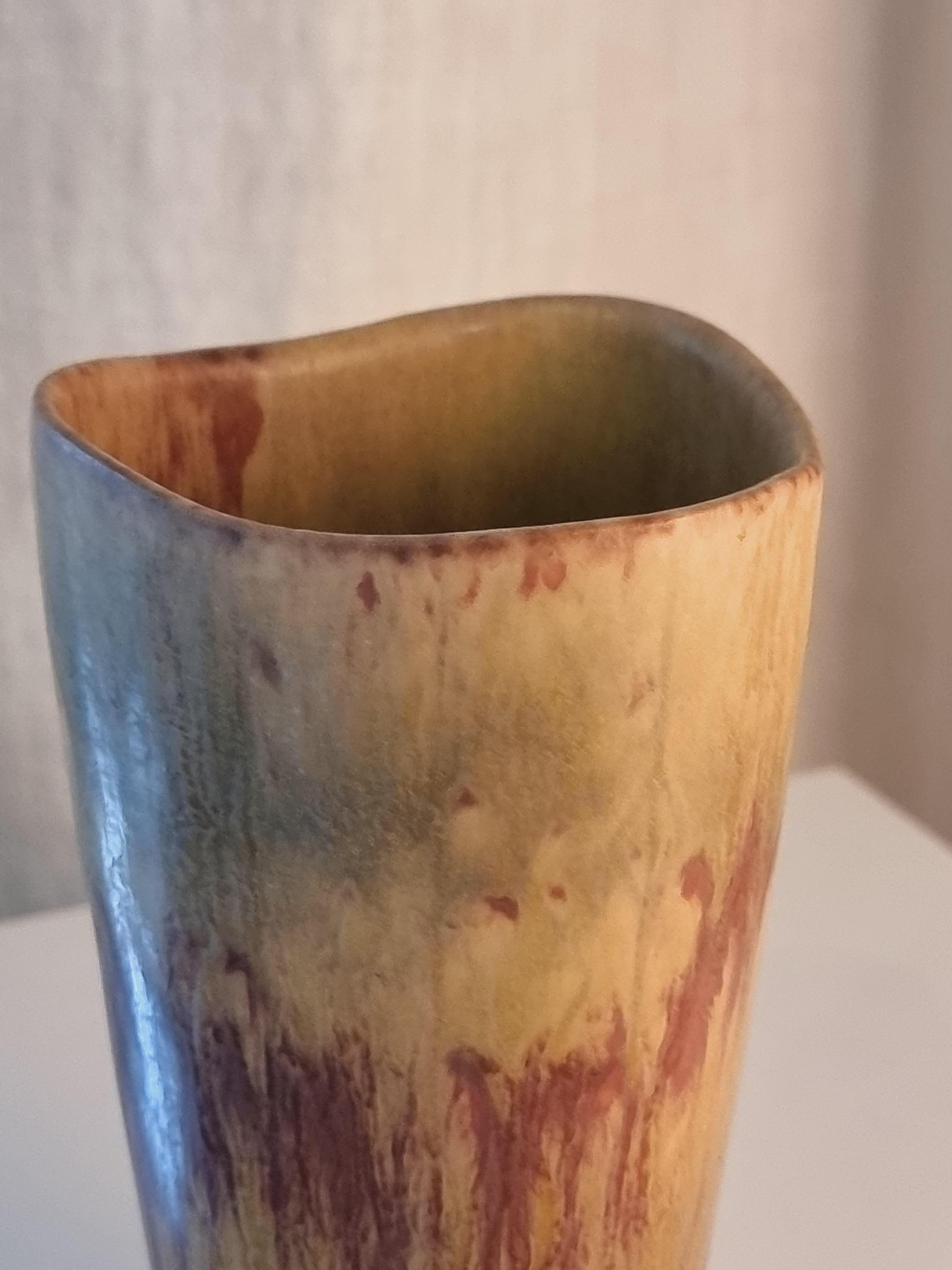 Gunnar Nylund, stoneware vase, Rörstrand, Scandinavian Modern / Midcentury In Good Condition For Sale In Stockholm, SE