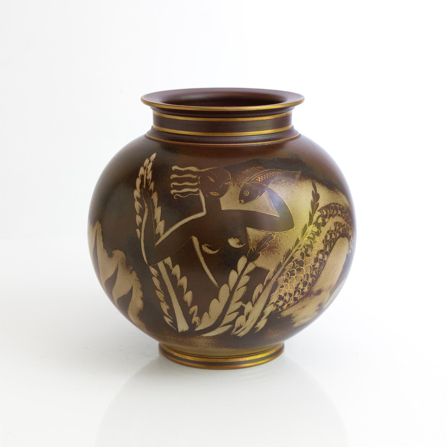 Art Déco Gunnar Nylund, Art Deco svedese, vaso 