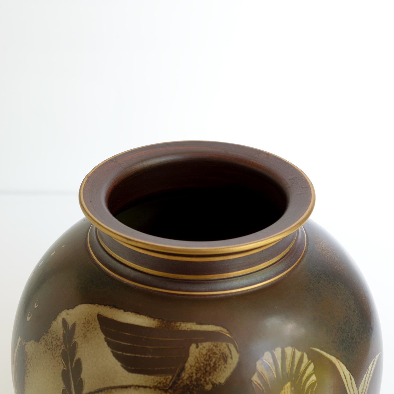 Metà XX secolo Gunnar Nylund, Art Deco svedese, vaso 