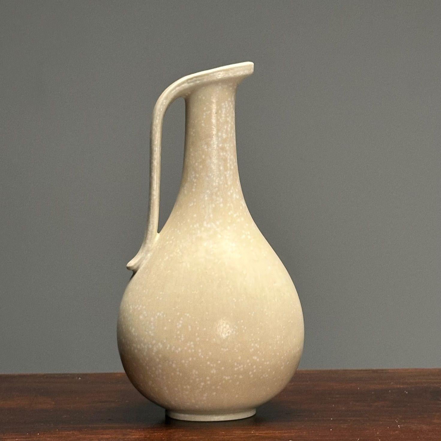 Mid-Century moderno Gunnar Nylund, Vaso in ceramica svedese di metà secolo, smalto a guscio d'uovo, anni '40 in vendita