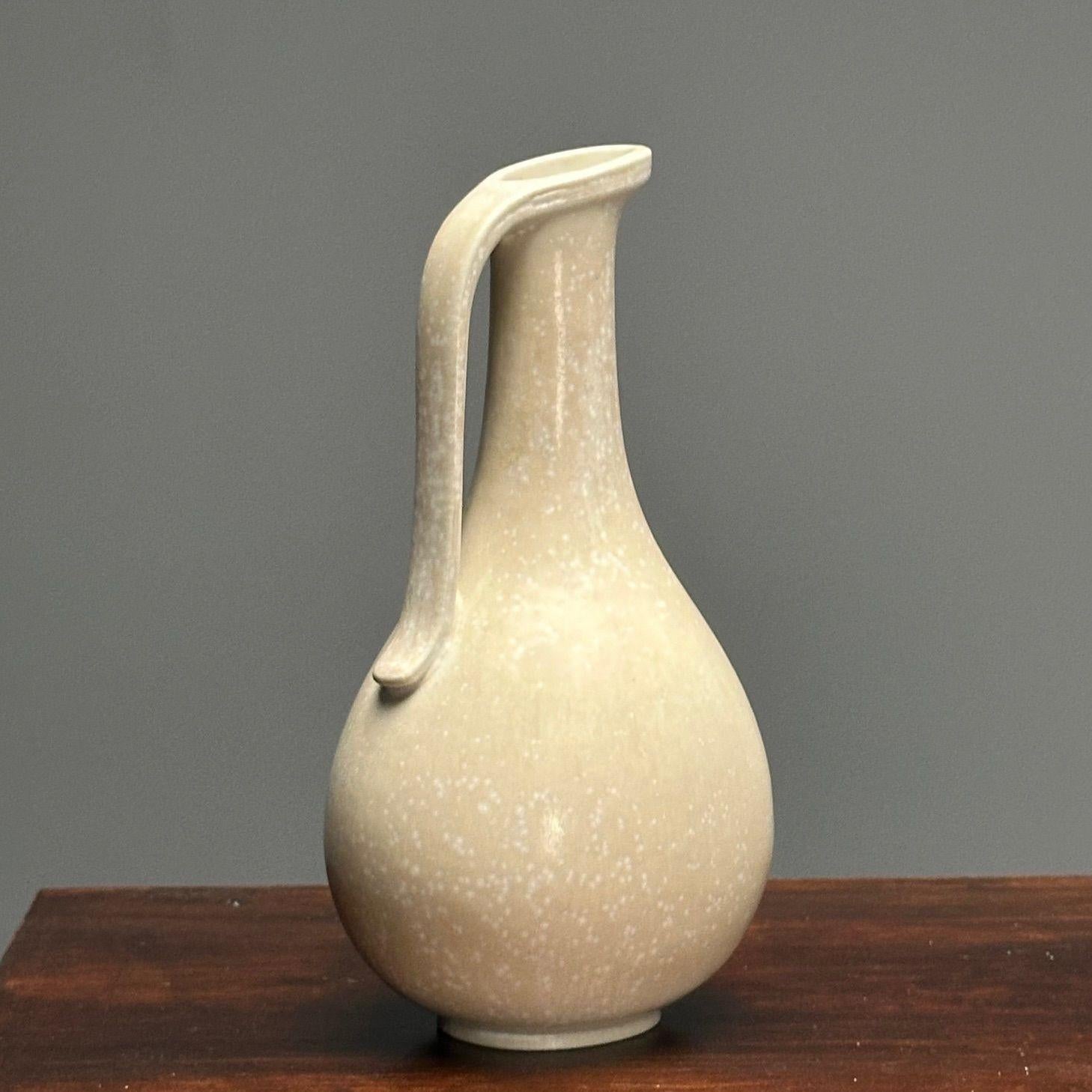 Stoneware Gunnar Nylund, Swedish Mid-Century Modern, Ceramic Vase, Eggshell Glaze, 1940s For Sale