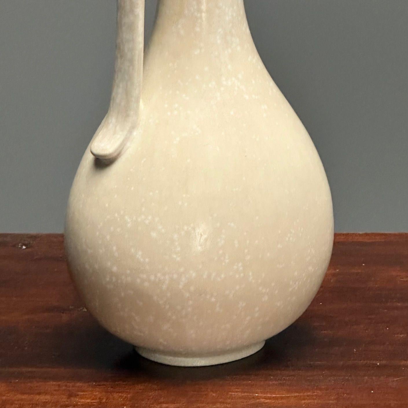 Metà XX secolo Gunnar Nylund, Vaso in ceramica svedese di metà secolo, smalto a guscio d'uovo, anni '40 in vendita