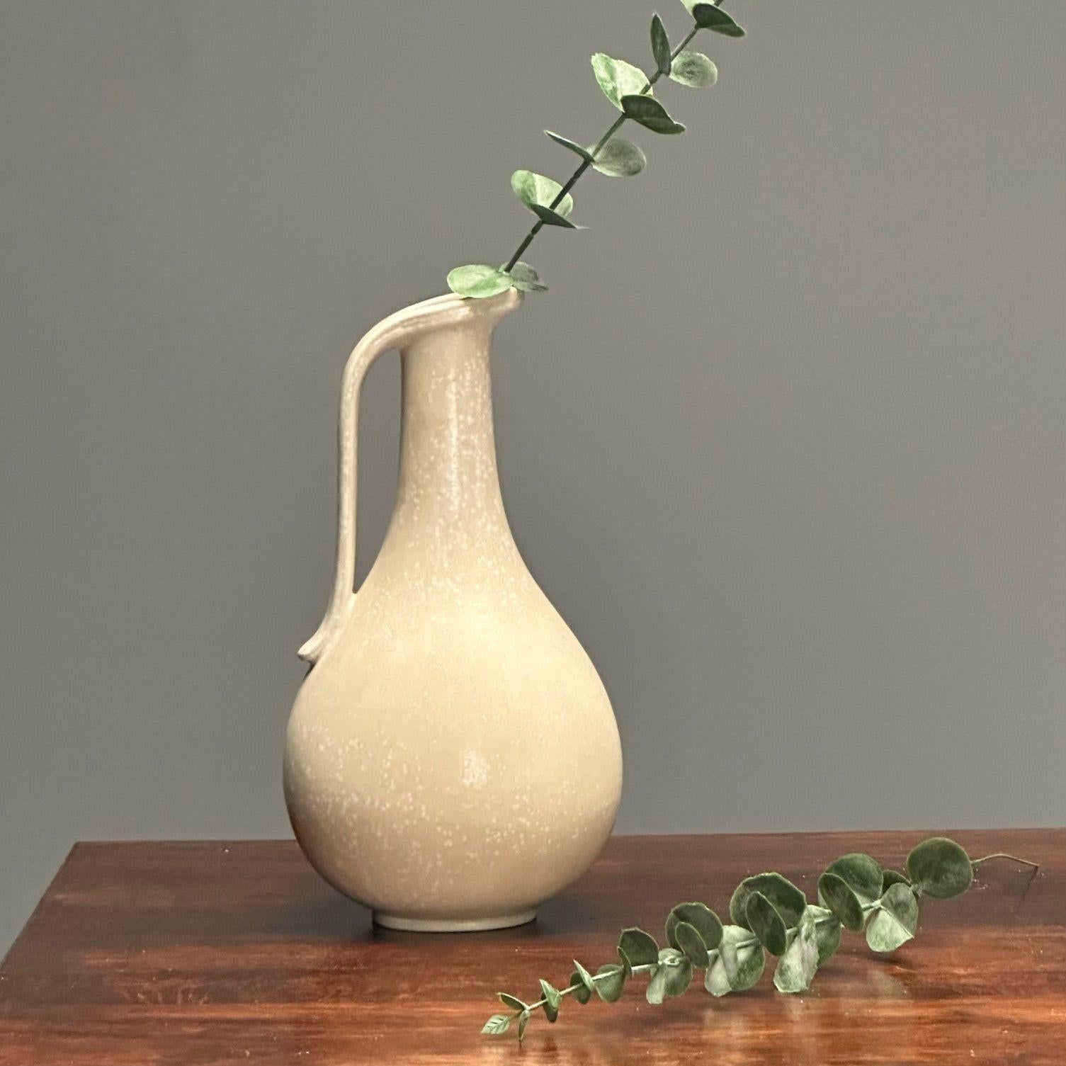 Grès porcellanato Gunnar Nylund, Vaso in ceramica svedese di metà secolo, smalto a guscio d'uovo, anni '40 in vendita