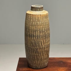 Gunnar Nylund, Swedish Mid-Century Modern, grand vase de sol, grès, années 1950
