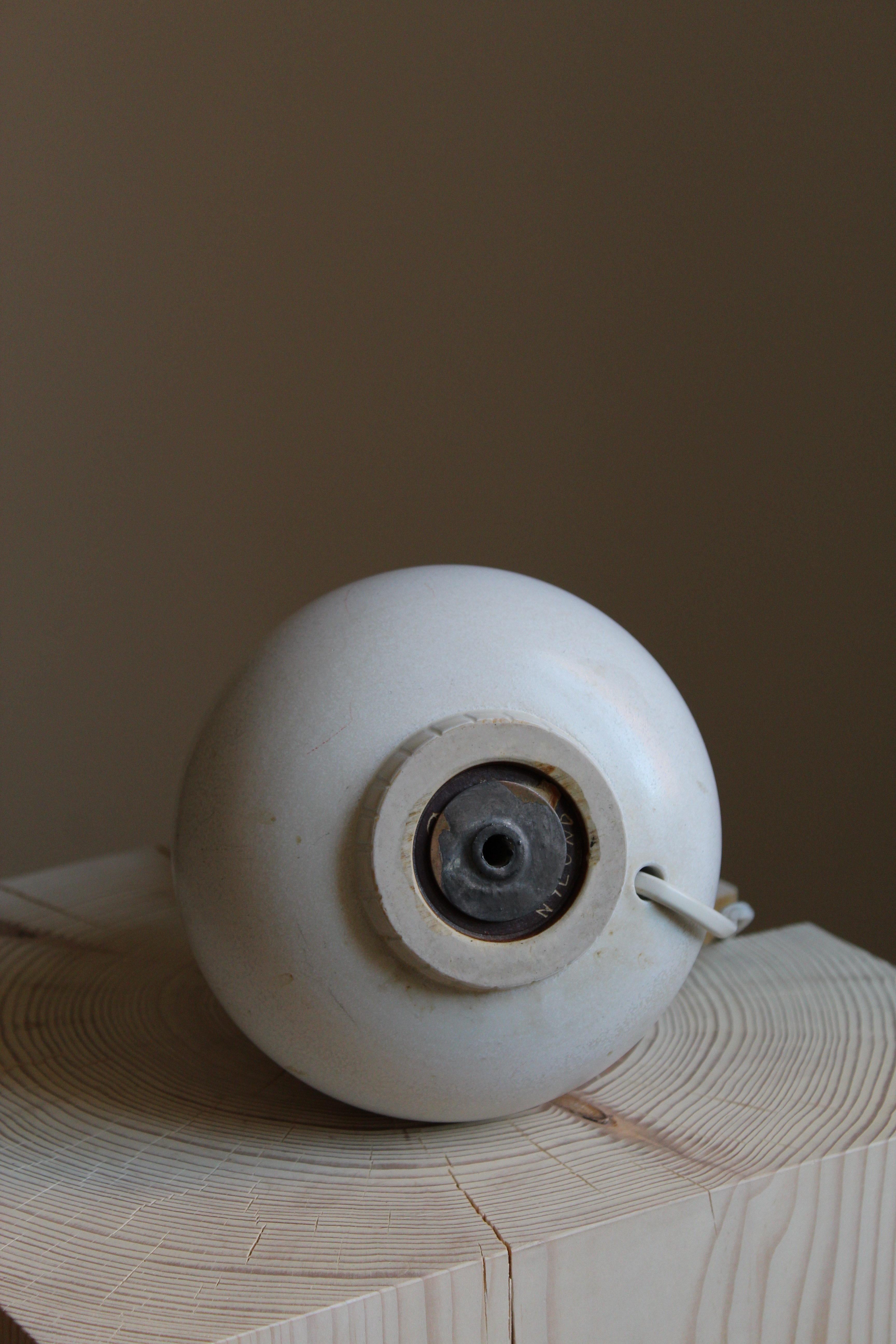 Gunnar Nylund, Table Lamp, Blue-Glazed Stoneware, Rörstand, Sweden, 1940s In Good Condition In High Point, NC
