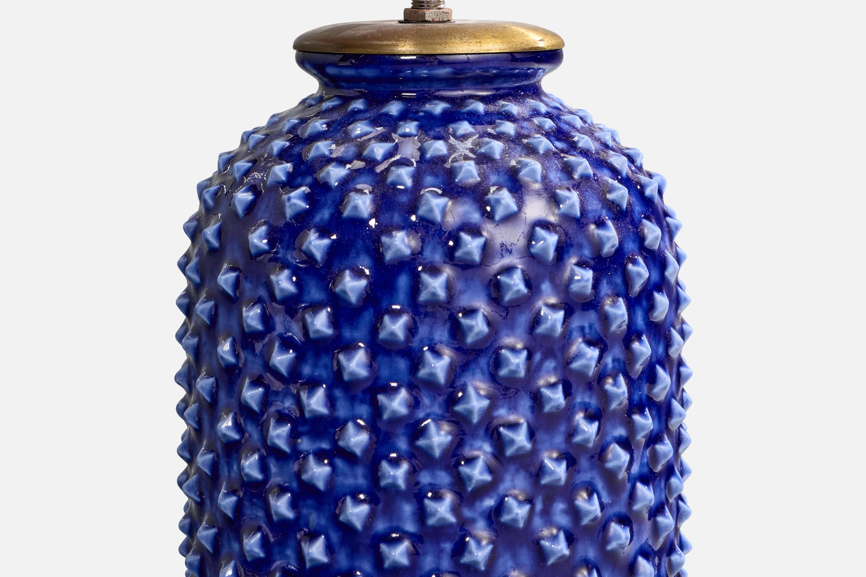 Gunnar Nylund, lampe de table, grès, Rörstand, Suède, années 1940 Bon état - En vente à High Point, NC