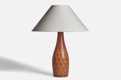 Gunnar Nylund, Table Lamp, Stoneware, Sweden, 1940s