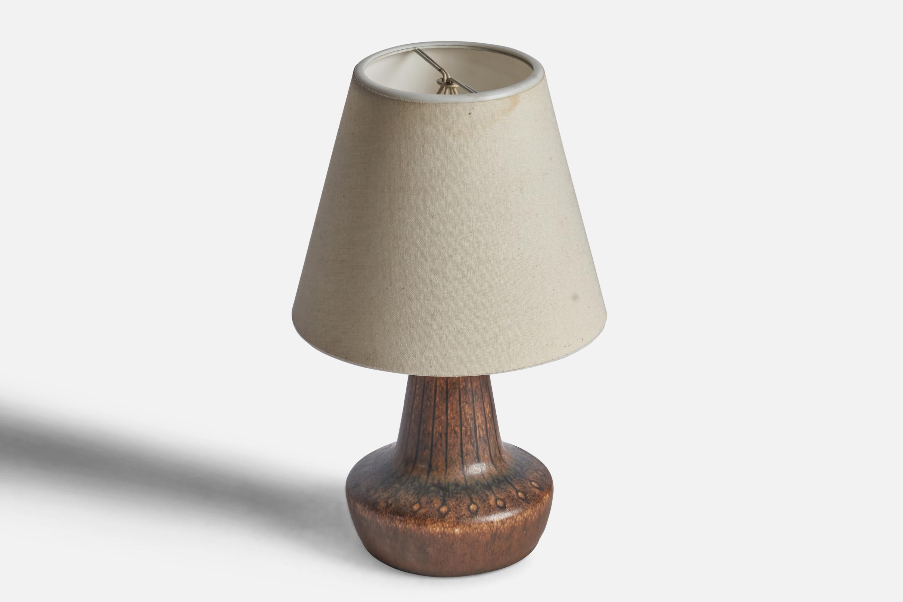 Mid-Century Modern Gunnar Nylund, Table Lamp, Stoneware, Sweden, 1940s For Sale