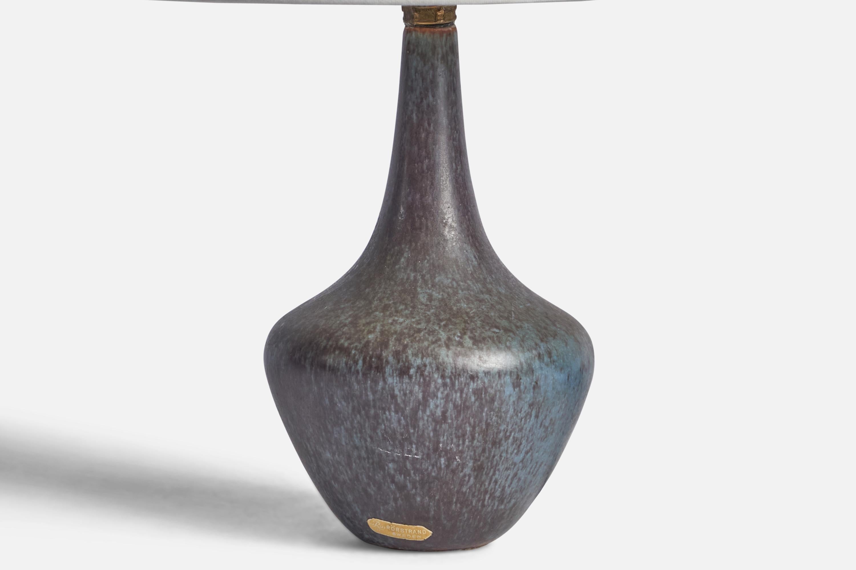 Swedish Gunnar Nylund, Table Lamp, Stoneware, Sweden, 1940s For Sale