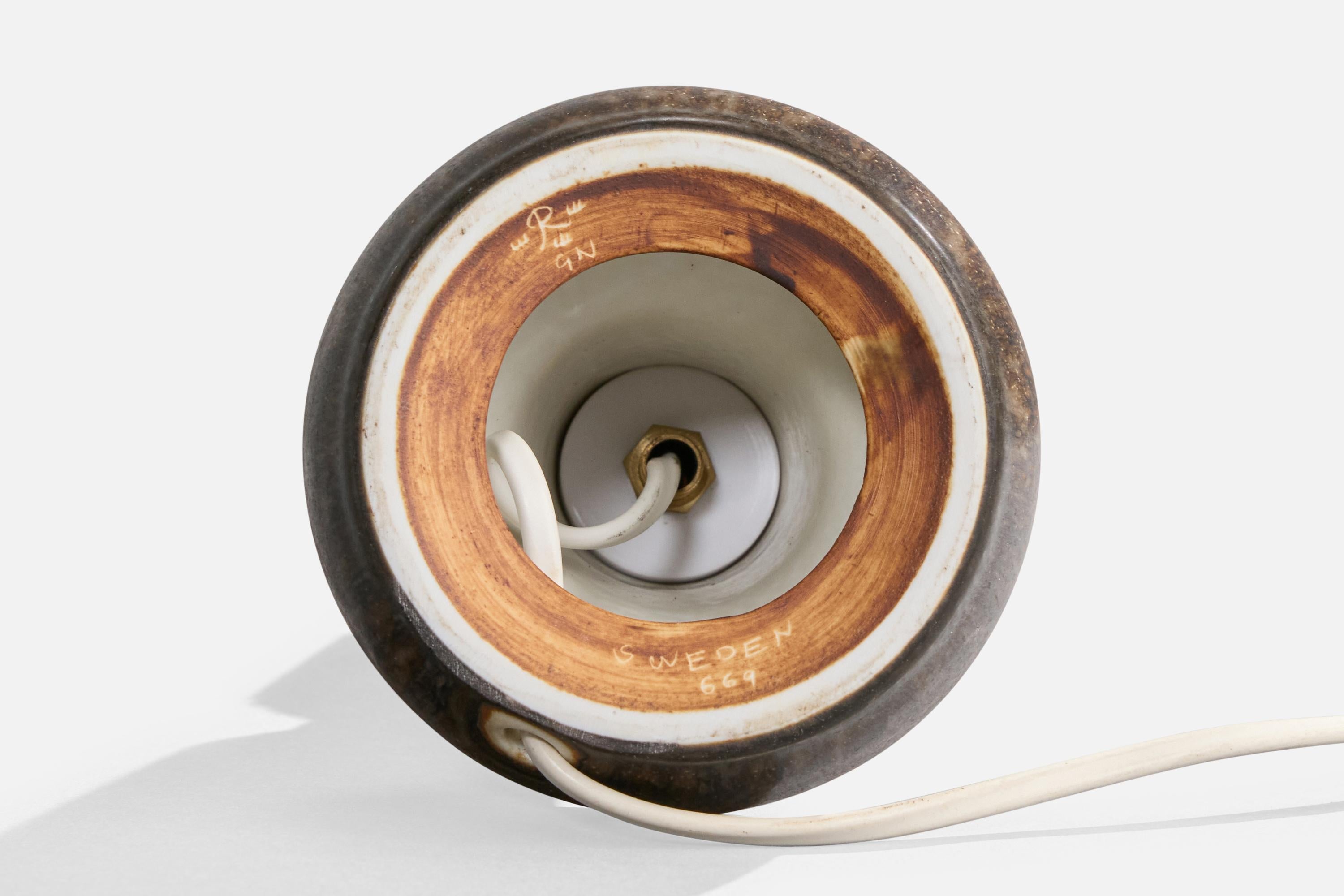 Gunnar Nylund, Lampe de Table, Grès, Suède, Années 1940 en vente 1