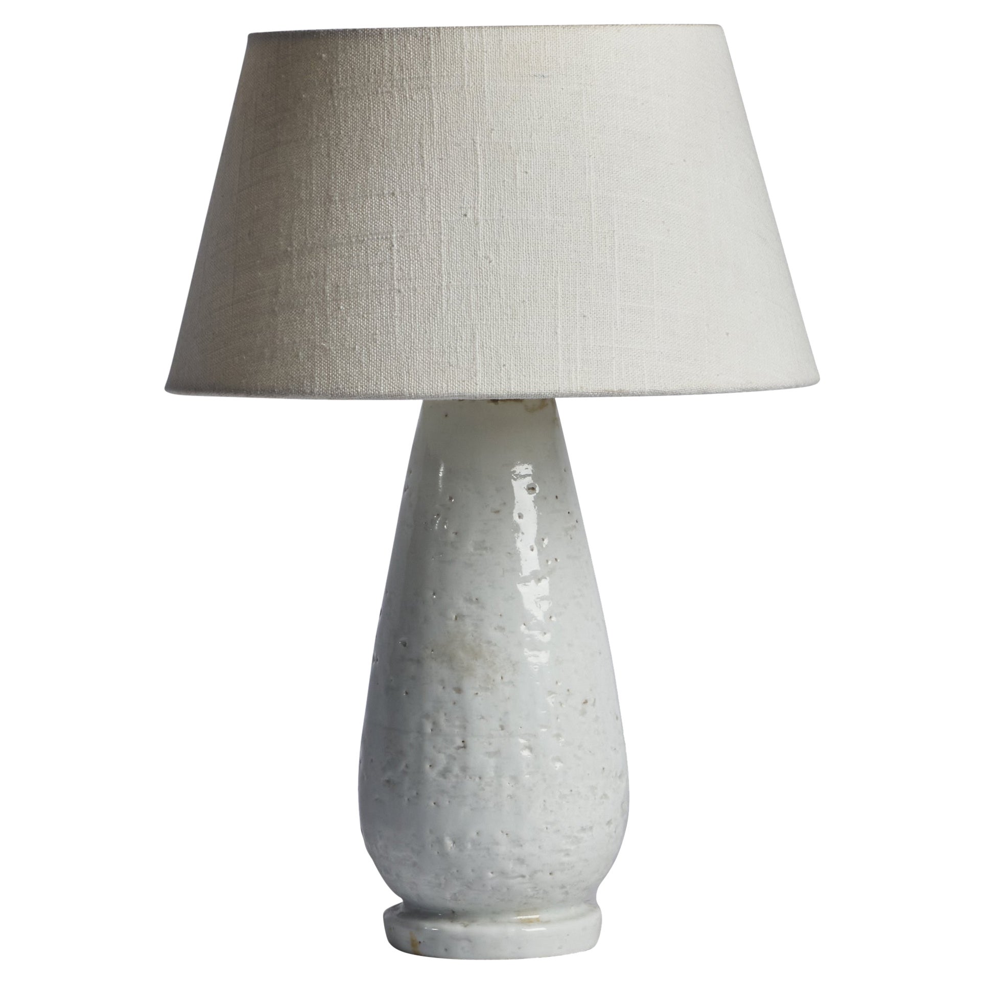 Gunnar Nylund, Table Lamp, Stoneware, Sweden, 1940s
