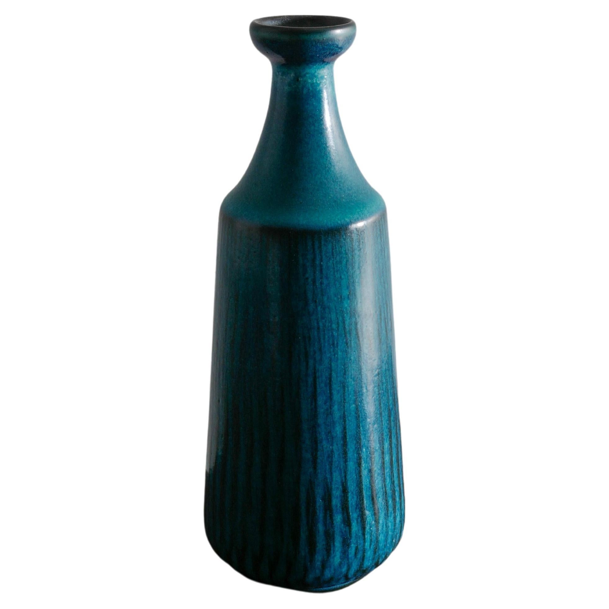 Gunnar Nylund Turquoise Ceramic Vase Produced for Nymølle, Denmark, 1950s  For Sale at 1stDibs