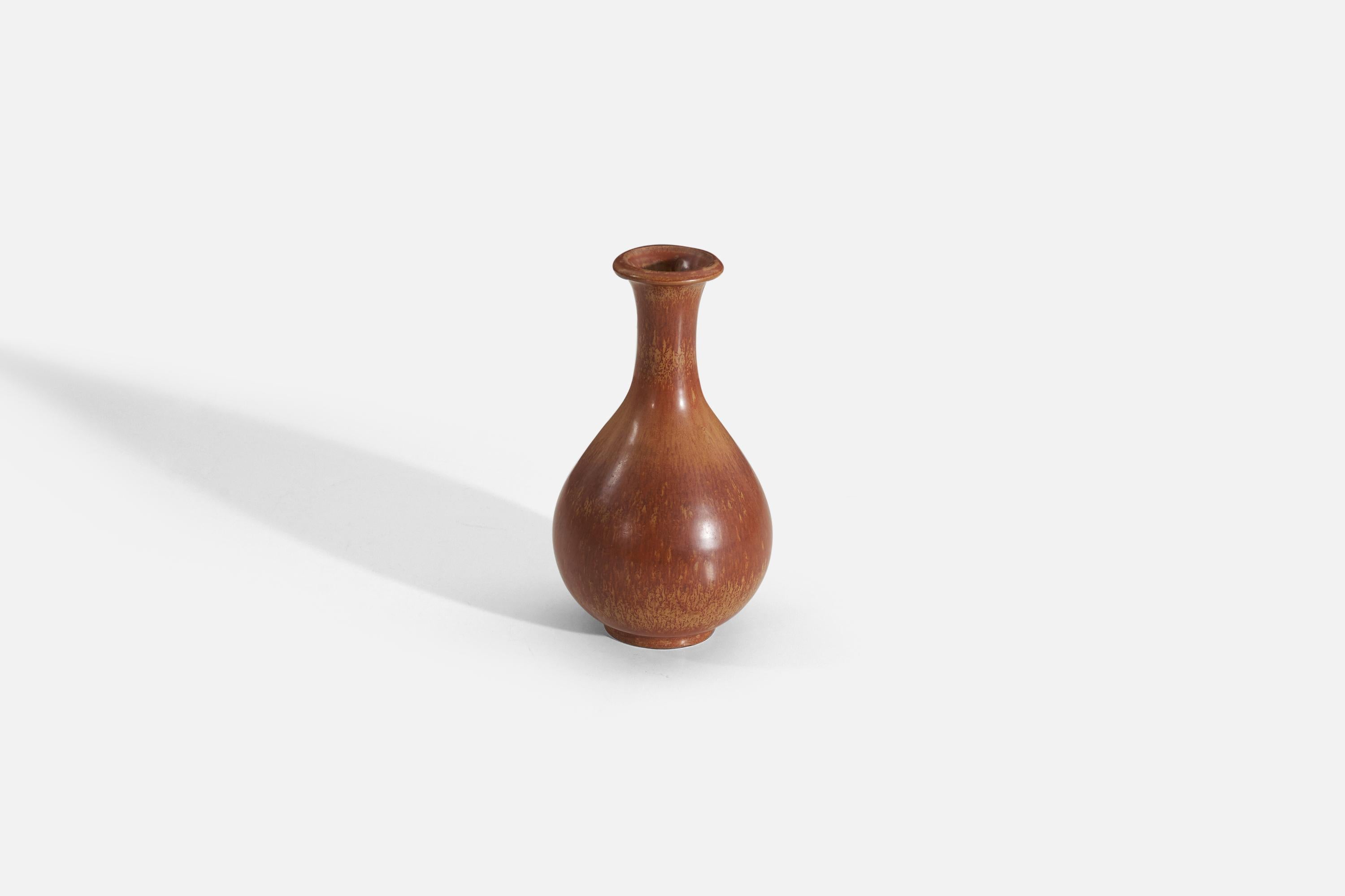 European Gunnar Nylund, Vase, Glazed Stoneware, Rörstand, Sweden, 1940s For Sale