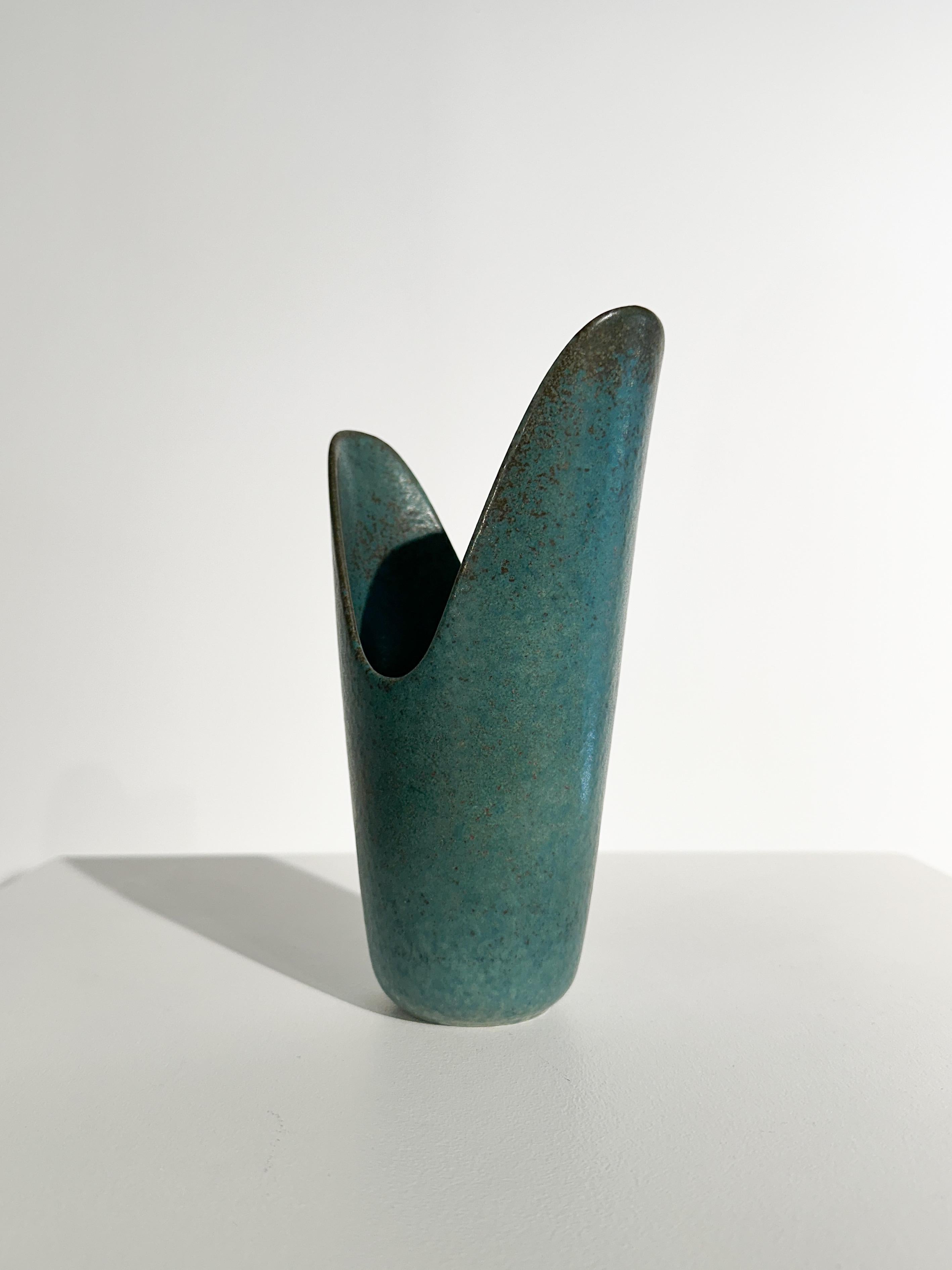 Gunnar Nylund Jarrón Boca de Lucio Gäddgap Rörstand Suecia Años 50 Años 60 Escandinavo moderno en venta